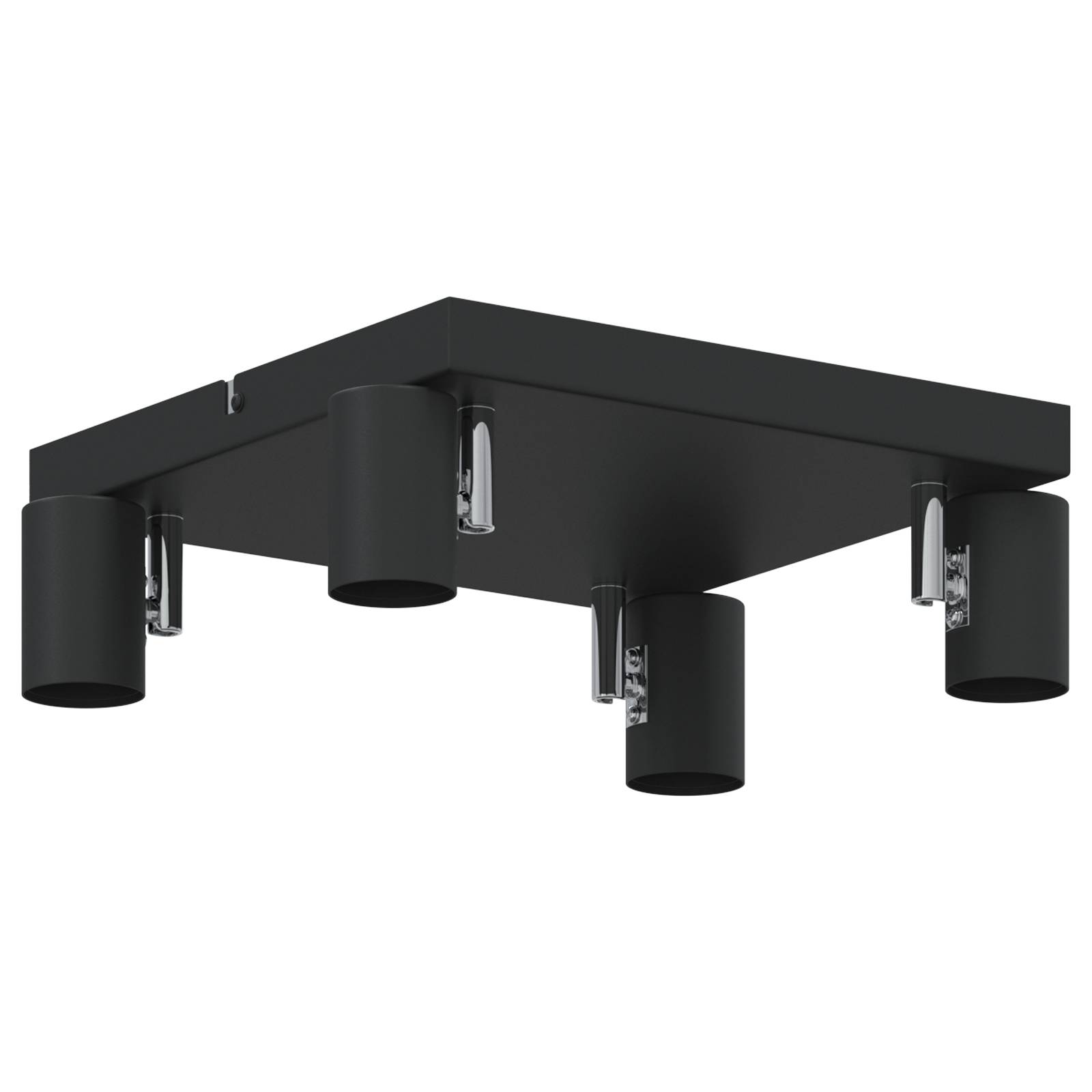 vidaXL Deckenstrahler 4-Weg verstellbar Schwarz E27