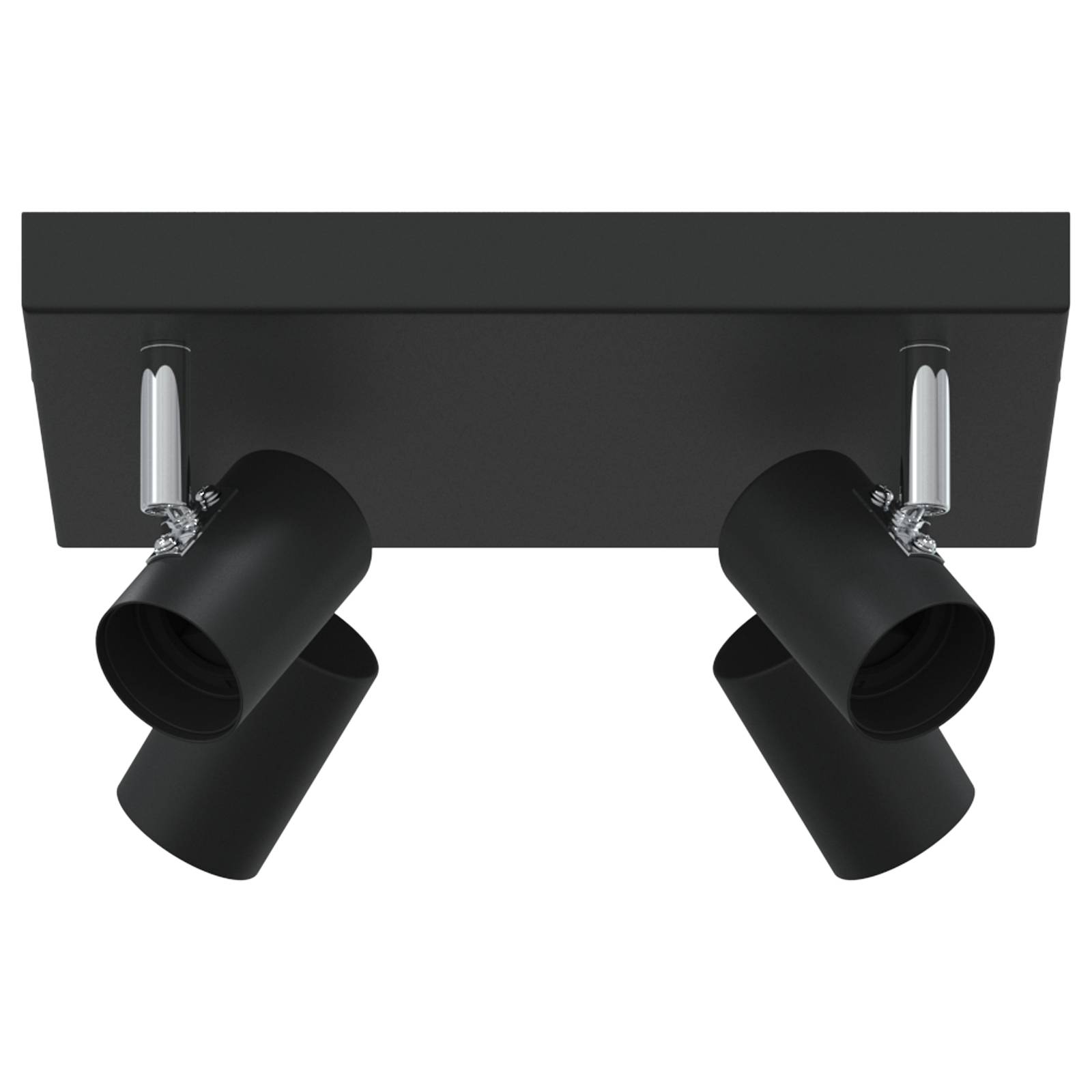 vidaXL Deckenstrahler 4-Weg verstellbar Schwarz E27
