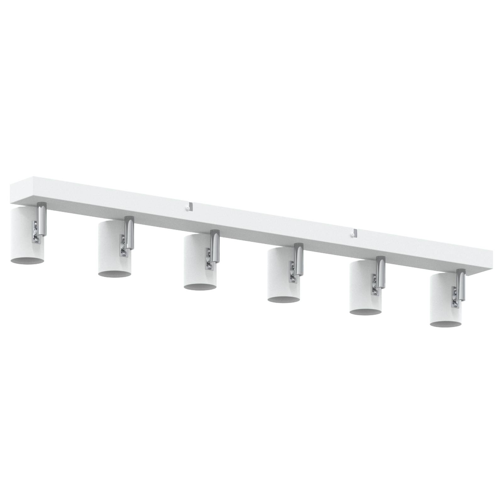vidaXL Deckenstrahler 6 Wege verstellbar Weiß E27