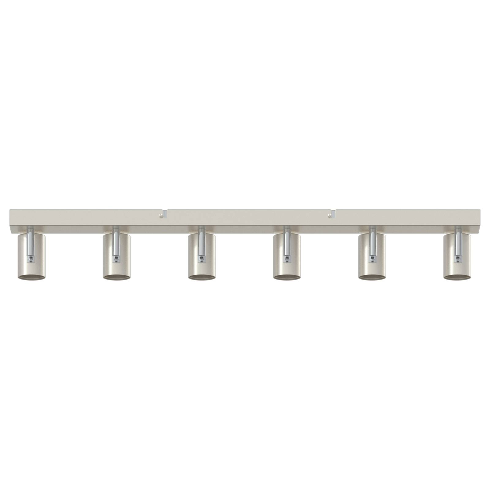 vidaXL Deckenstrahler 6-fach Verstellbar Gebürstet Nickel E27
