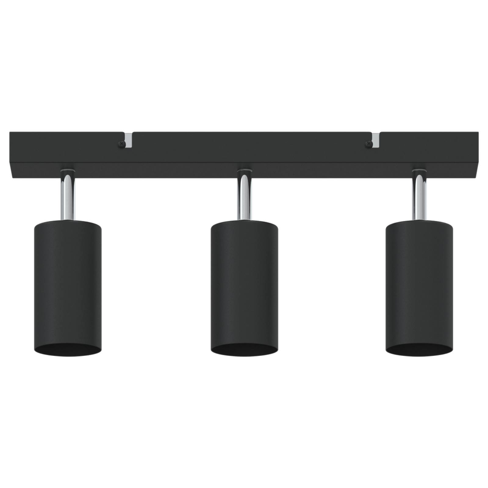 vidaXL Deckenstrahler 3-Flammig Verstellbar Schwarz GU10