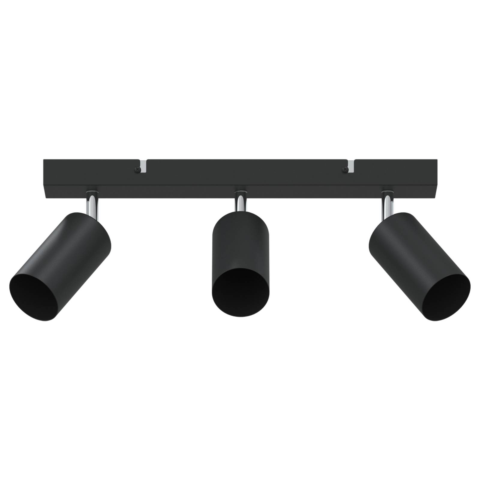 vidaXL Deckenstrahler 3-Flammig Verstellbar Schwarz GU10
