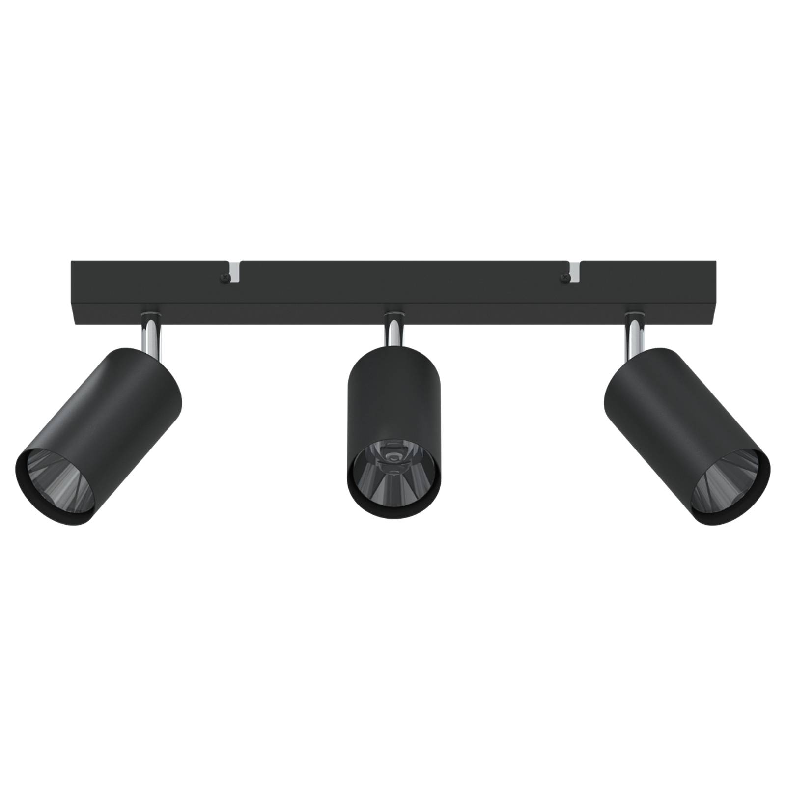 vidaXL Deckenstrahler 3-Flammig Verstellbar Schwarz GU10