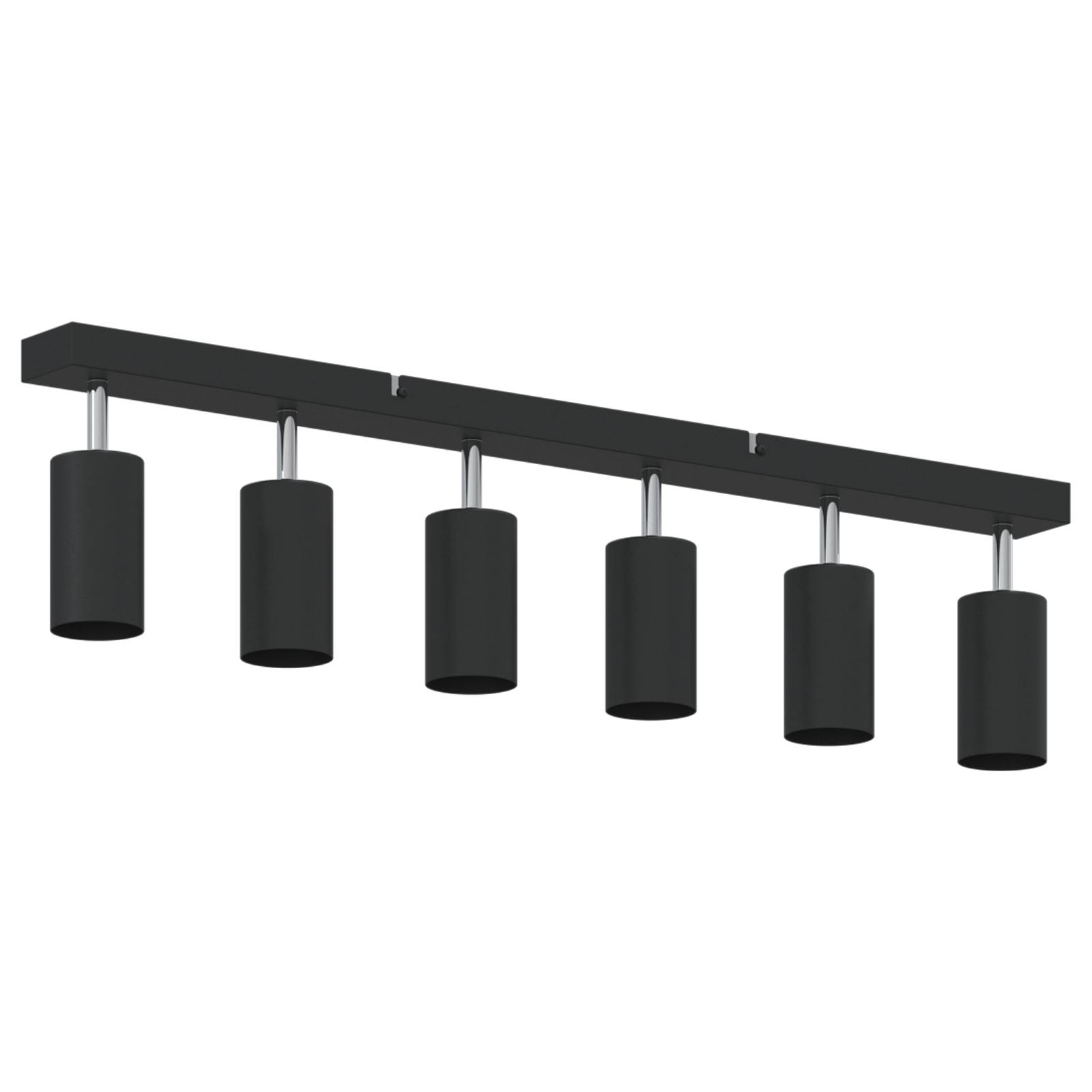 vidaXL Deckenstrahler 6-Flammig Verstellbar Schwarz GU10