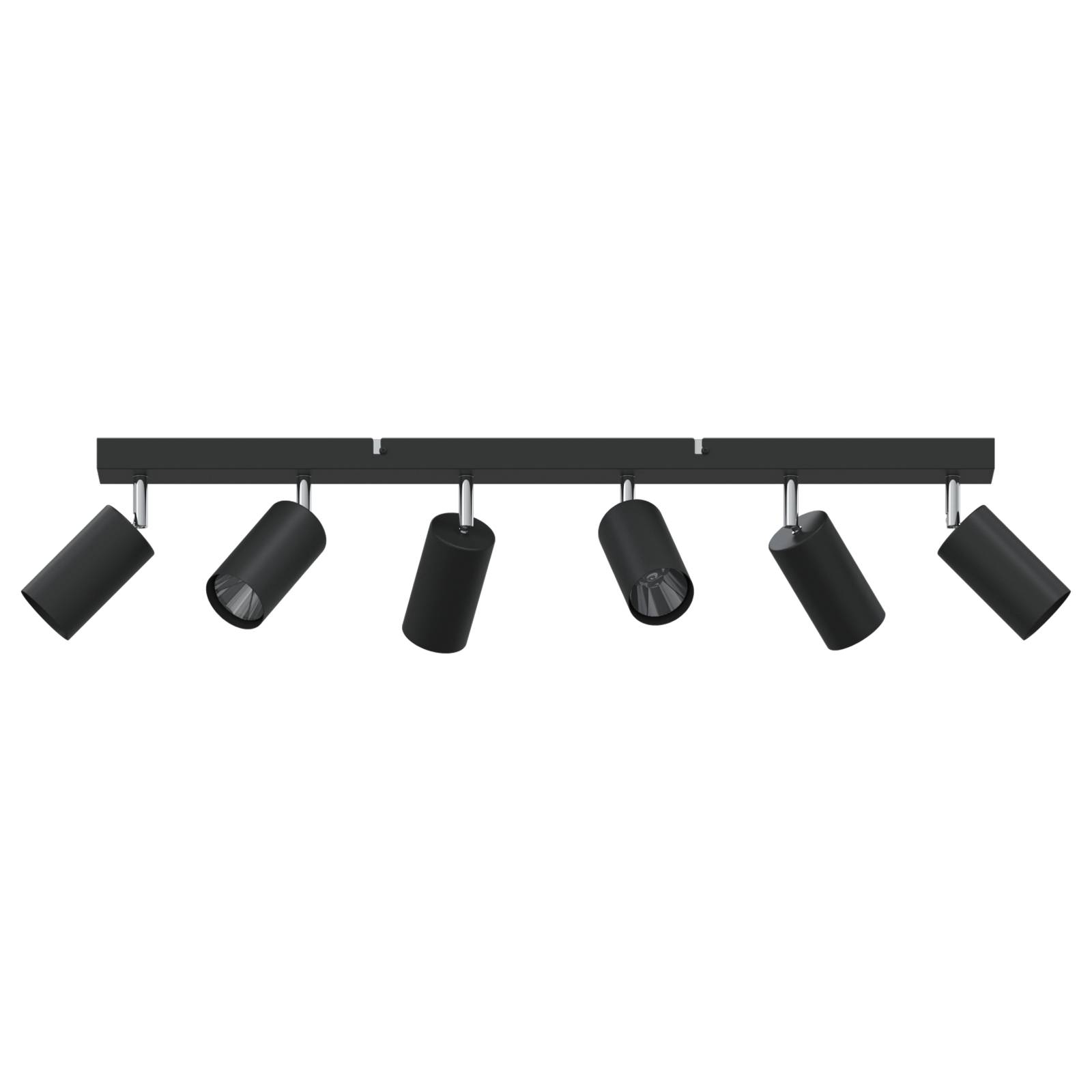 vidaXL Deckenstrahler 6-Flammig Verstellbar Schwarz GU10