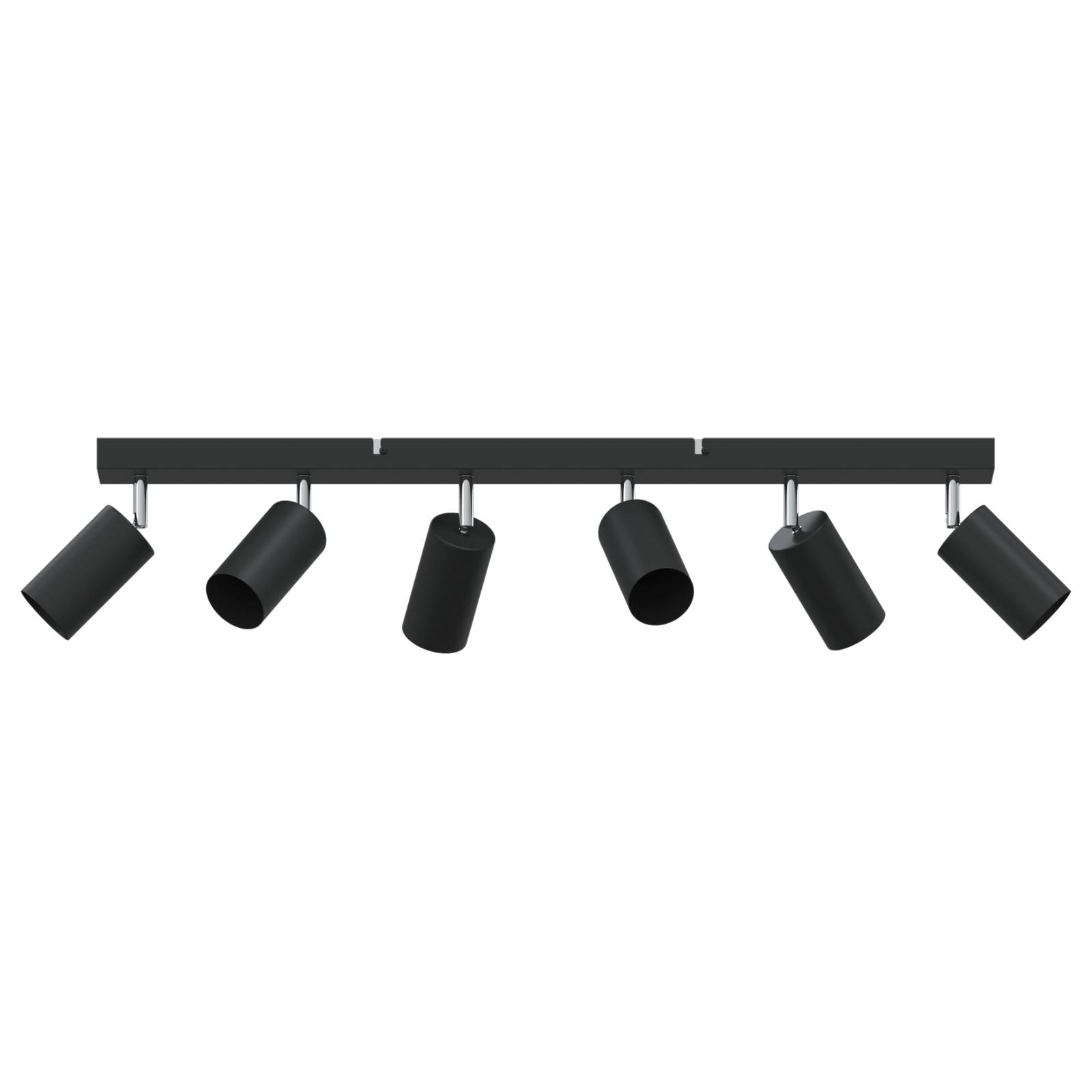 vidaXL Deckenstrahler 6-Flammig Verstellbar Schwarz GU10