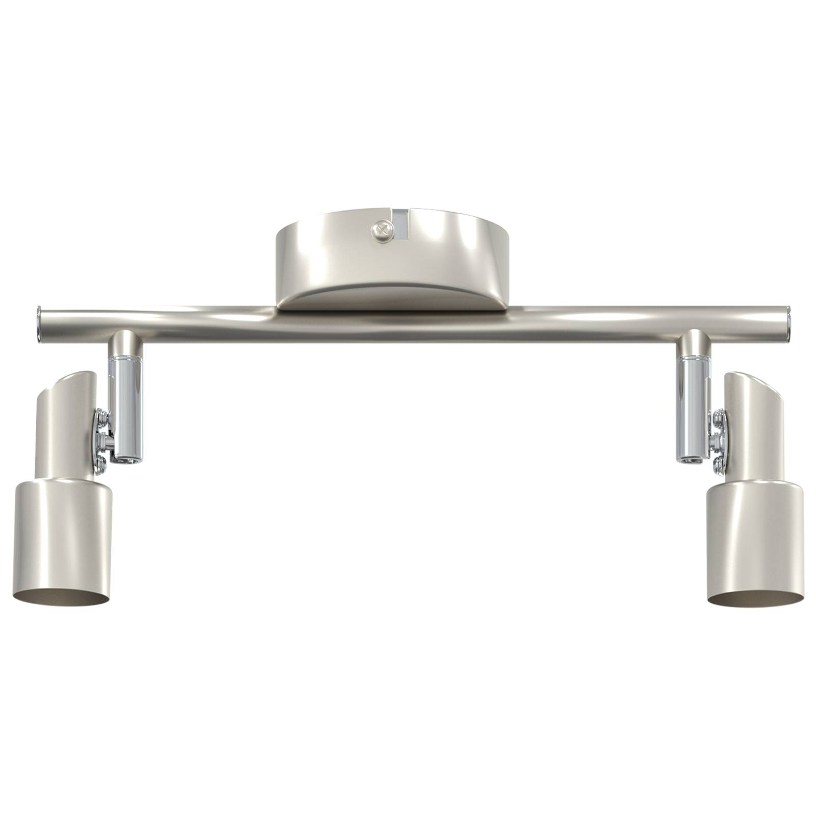 vidaXL Deckenstrahler 2 Wege verstellbar Gebürstetes Nickel GU10
