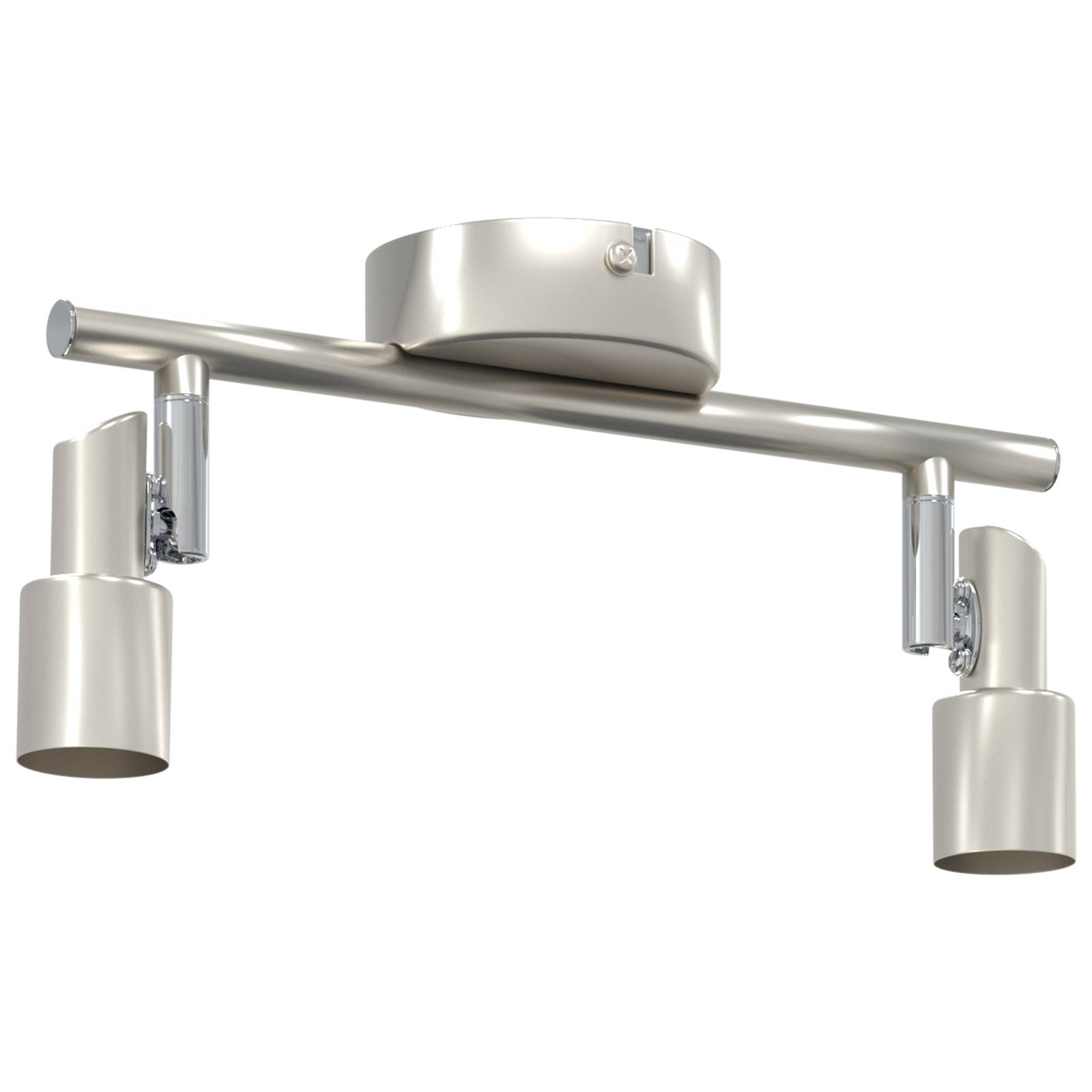 vidaXL Deckenstrahler 2 Wege verstellbar Gebürstetes Nickel GU10