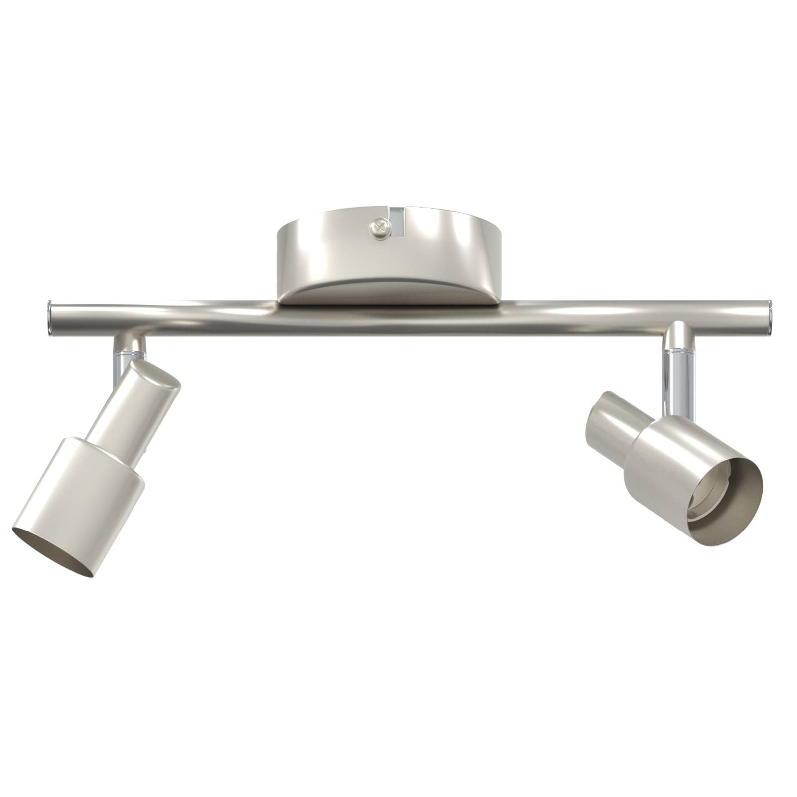 vidaXL Deckenstrahler 2 Wege verstellbar Gebürstetes Nickel GU10