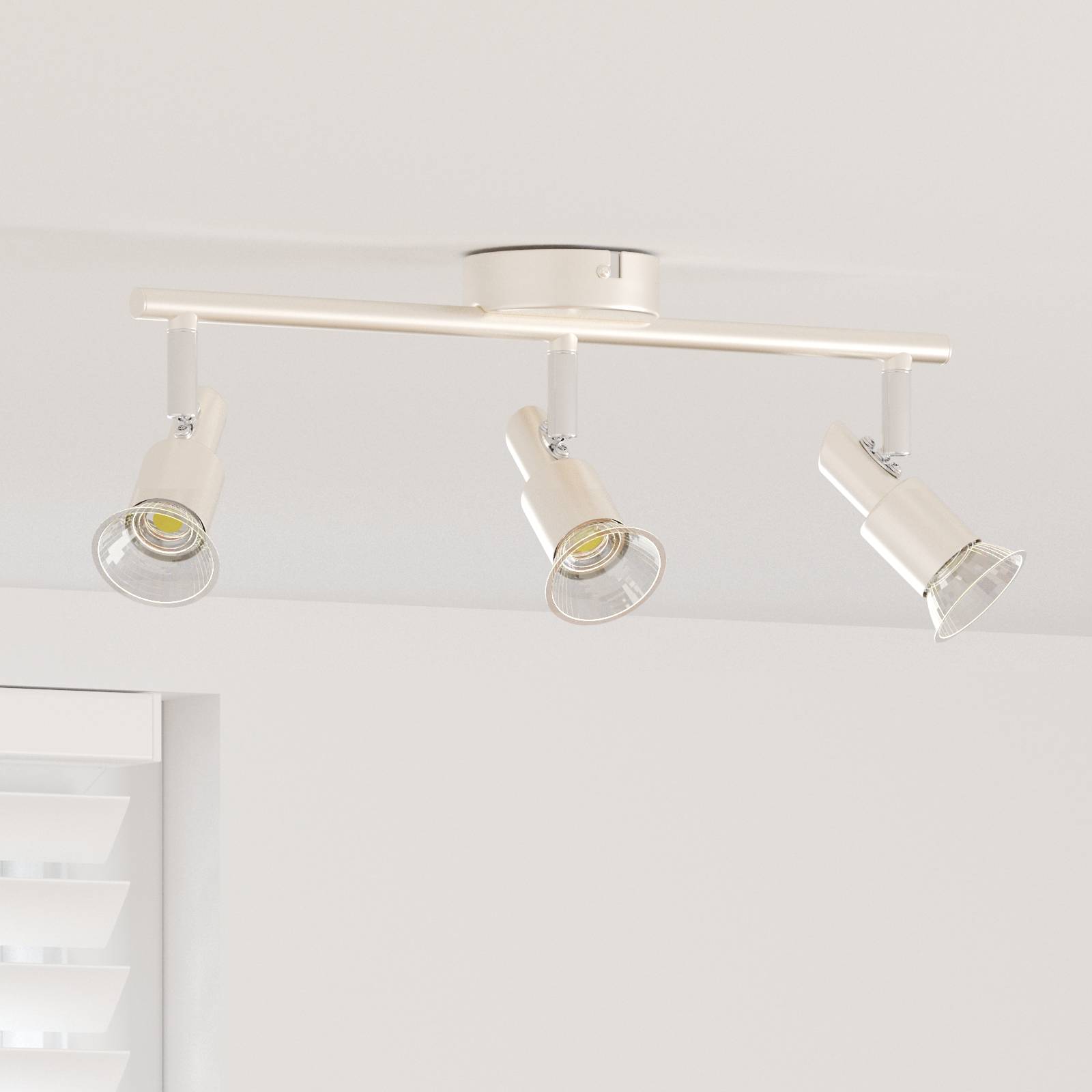 vidaXL Decken-Spotlight 3 Wege Verstellbar Gebürstetes Nickel GU10