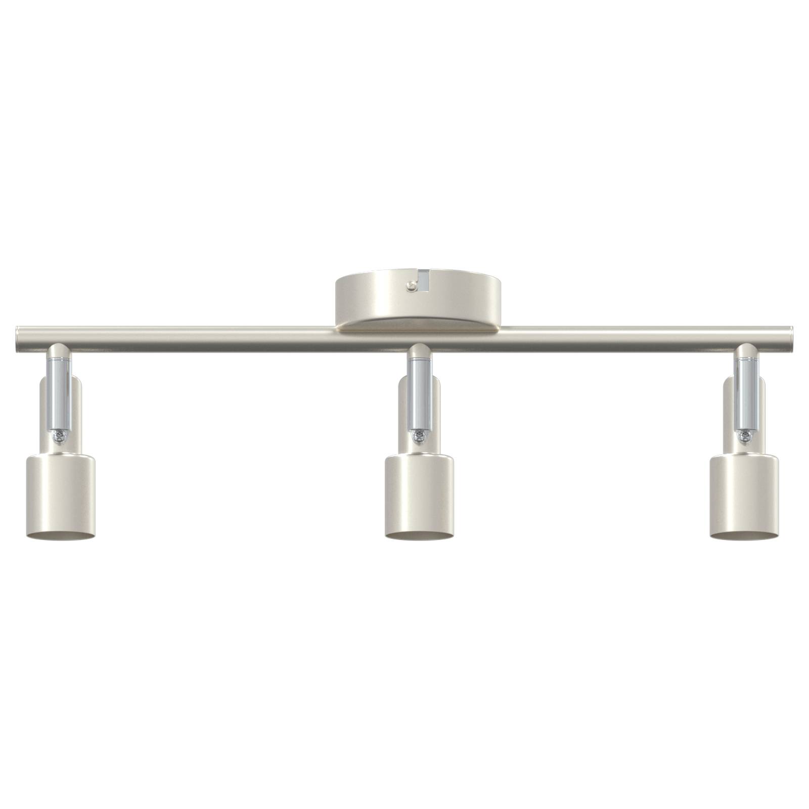 vidaXL Decken-Spotlight 3 Wege Verstellbar Gebürstetes Nickel GU10