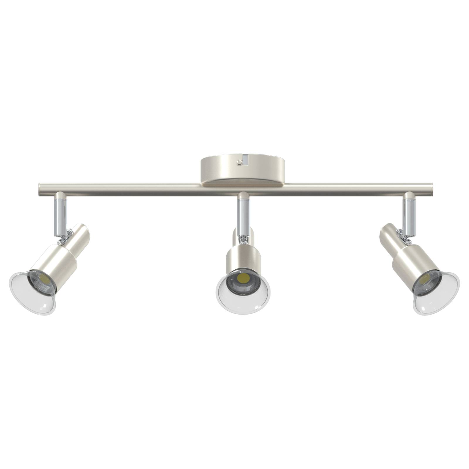 vidaXL Decken-Spotlight 3 Wege Verstellbar Gebürstetes Nickel GU10