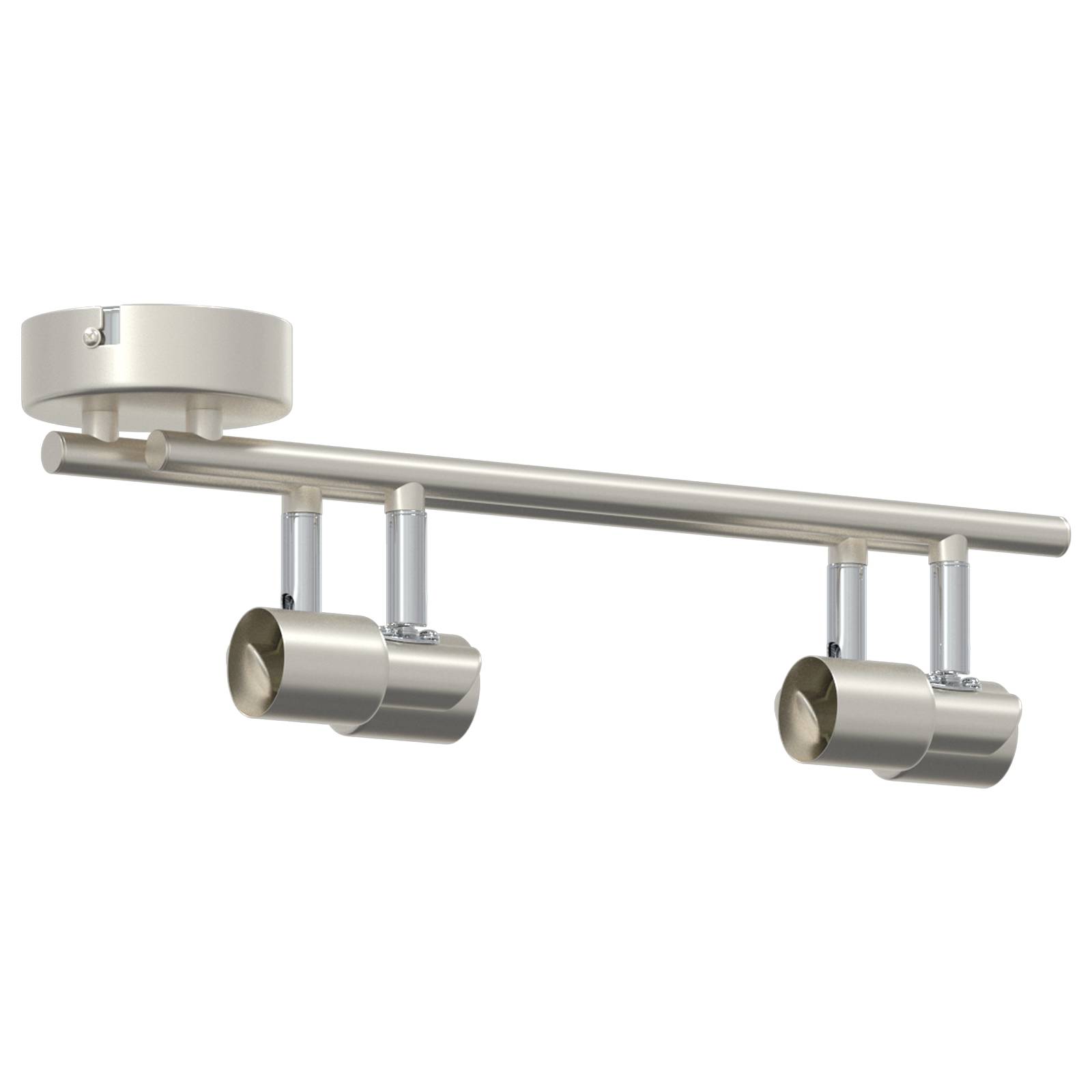 vidaXL Deckenstrahler 4-Fach Verstellbar Gebürstetes Nickel GU10