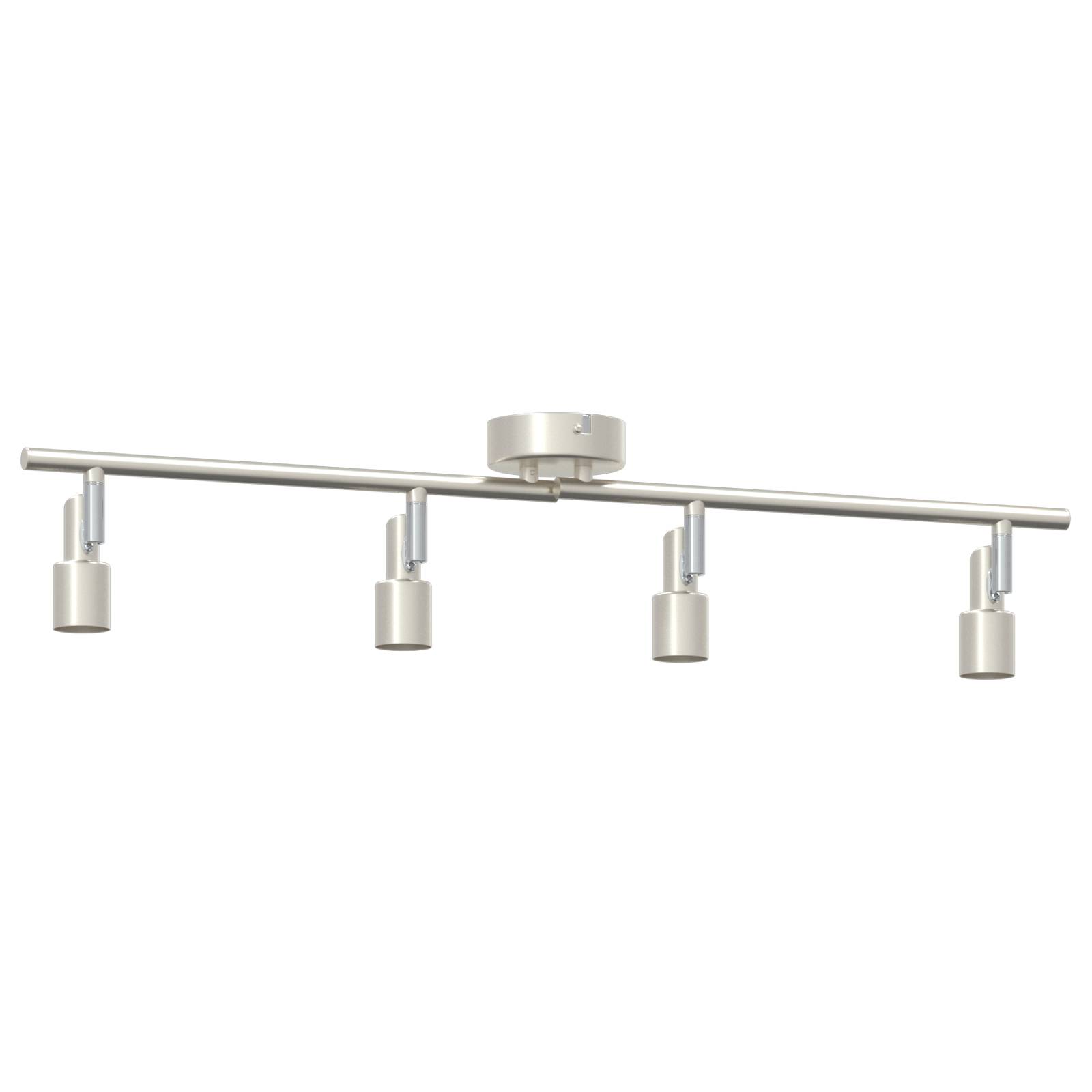 vidaXL Deckenstrahler 4-Fach Verstellbar Gebürstetes Nickel GU10