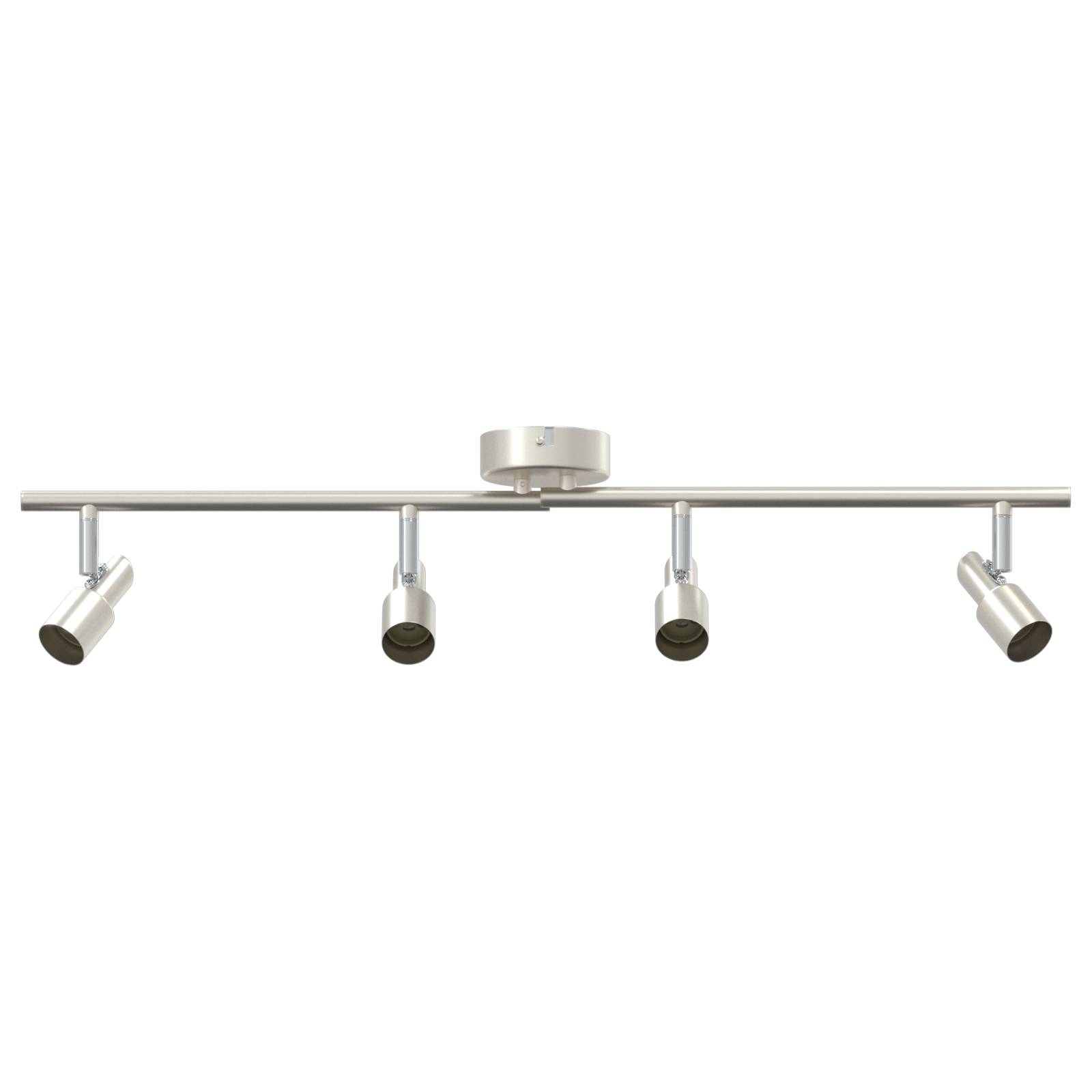 vidaXL Deckenstrahler 4-Fach Verstellbar Gebürstetes Nickel GU10