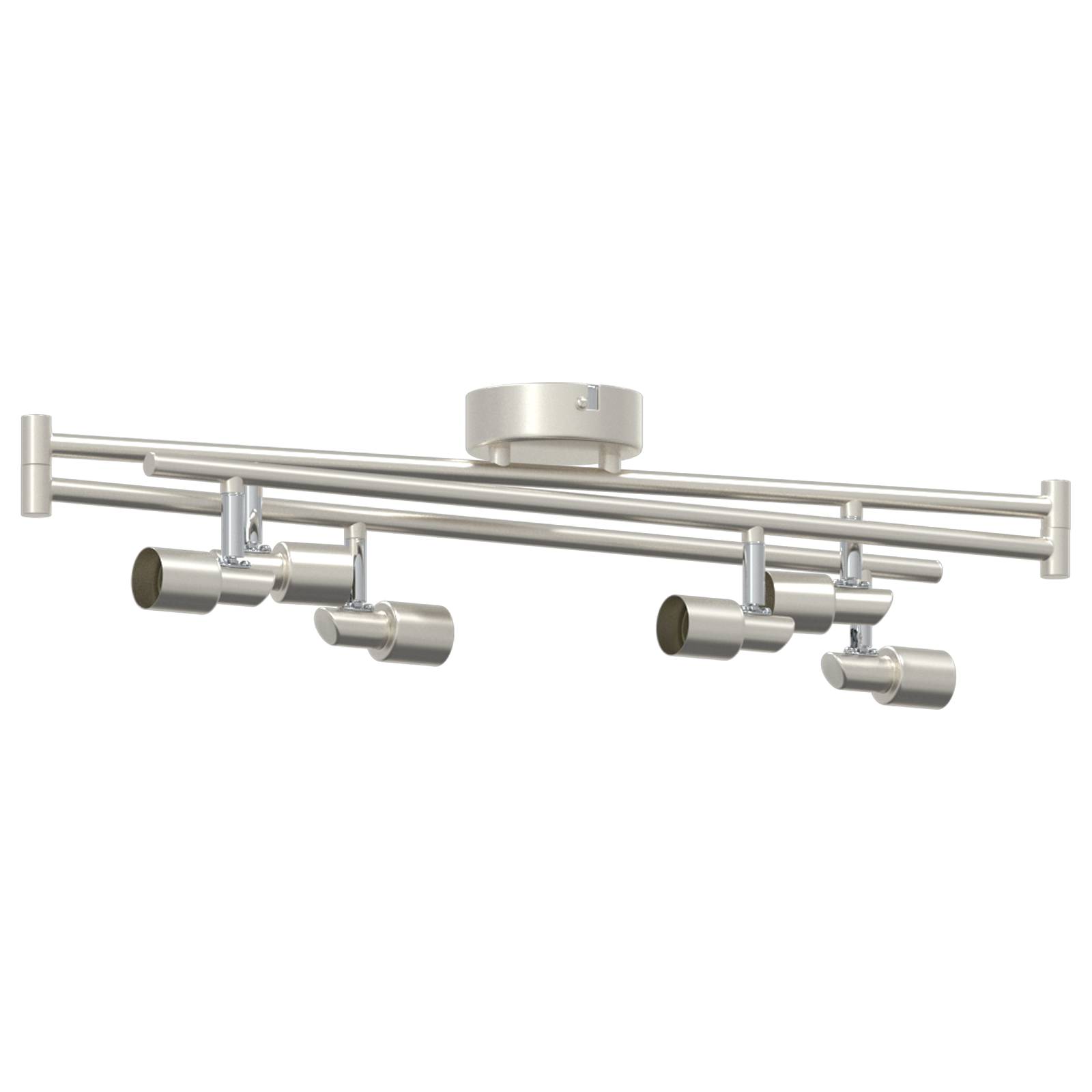 vidaXL Deckenstrahler 6-fach verstellbar Gebürstetes Nickel GU10