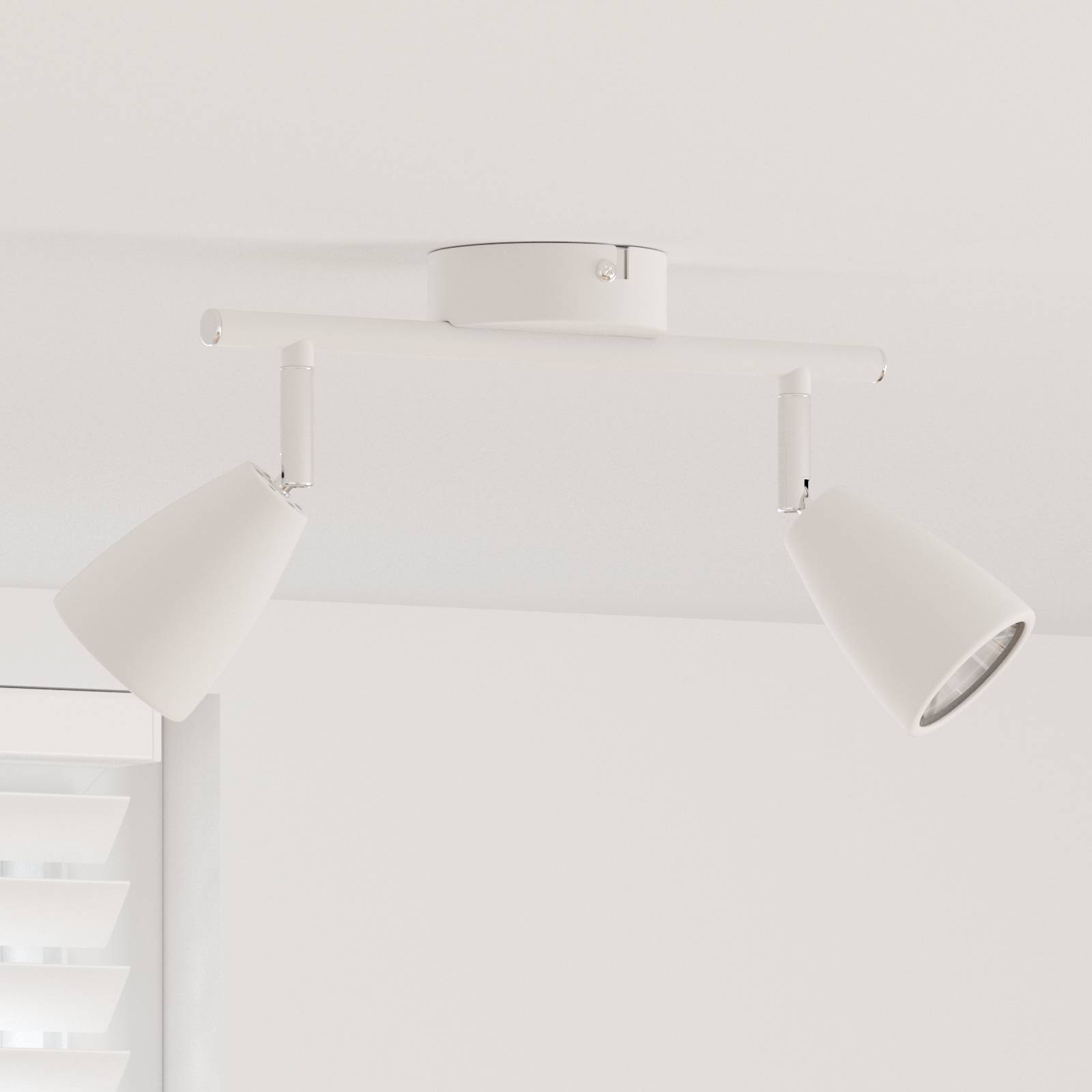 vidaXL Deckenstrahler 2 Wege verstellbar Weiß GU10