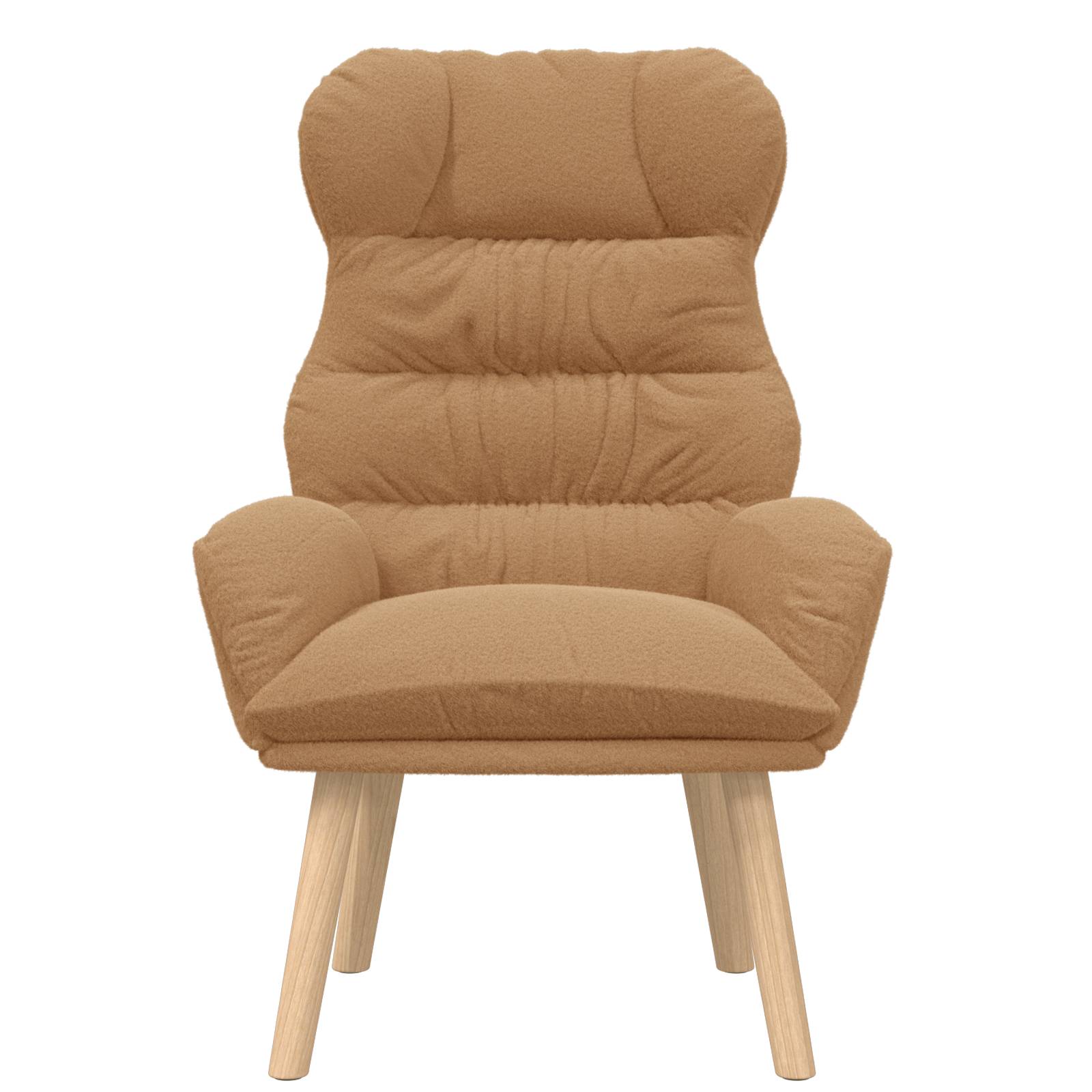 vidaXL Relaxsessel Beige Wollähnlicher Stoff