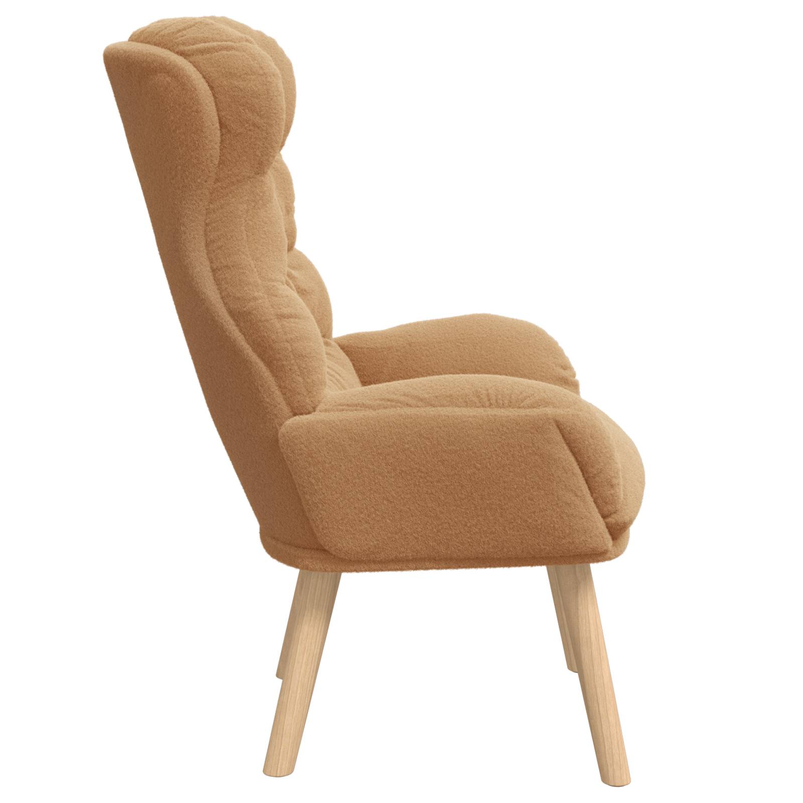 vidaXL Relaxsessel Beige Wollähnlicher Stoff