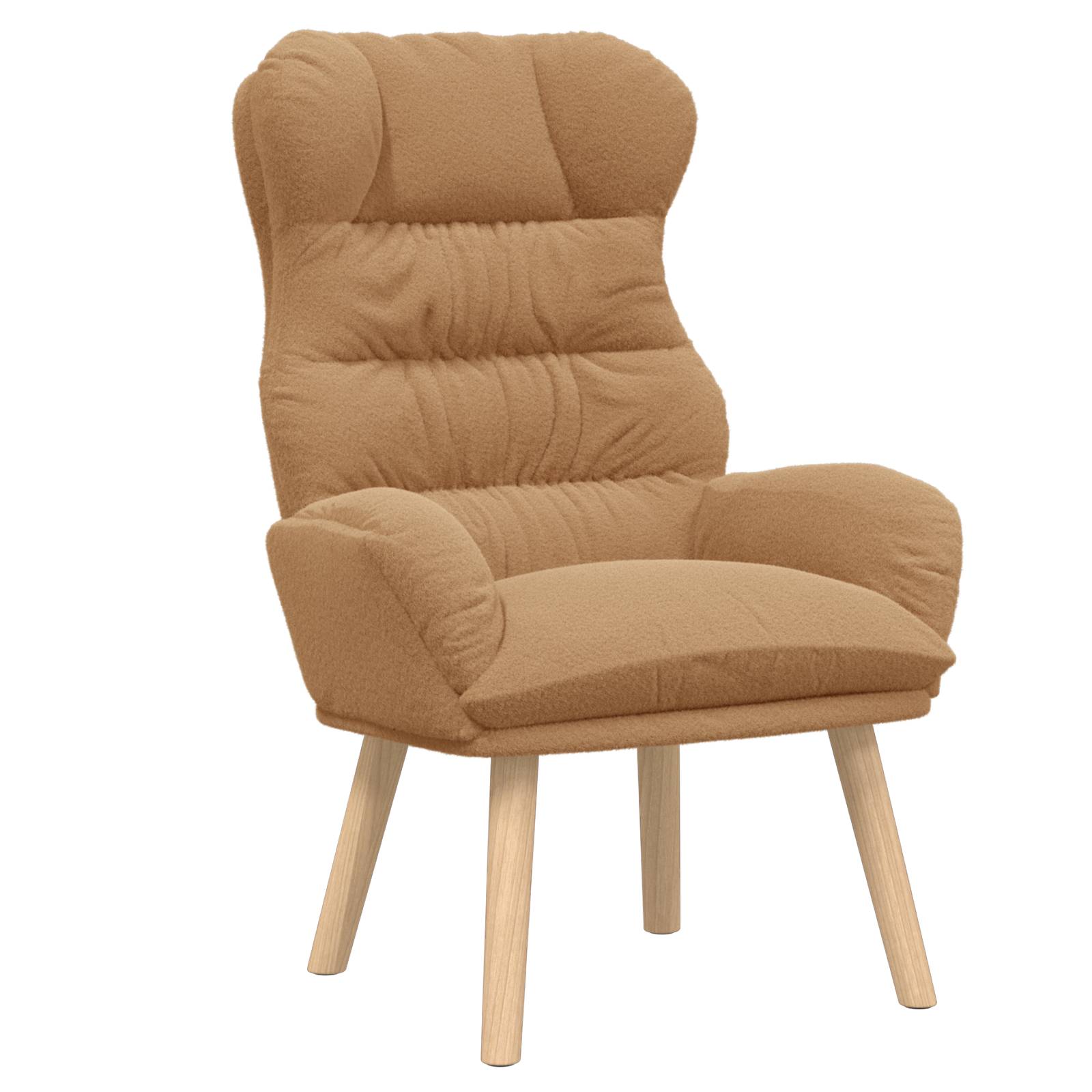 vidaXL Relaxsessel Beige Wollähnlicher Stoff