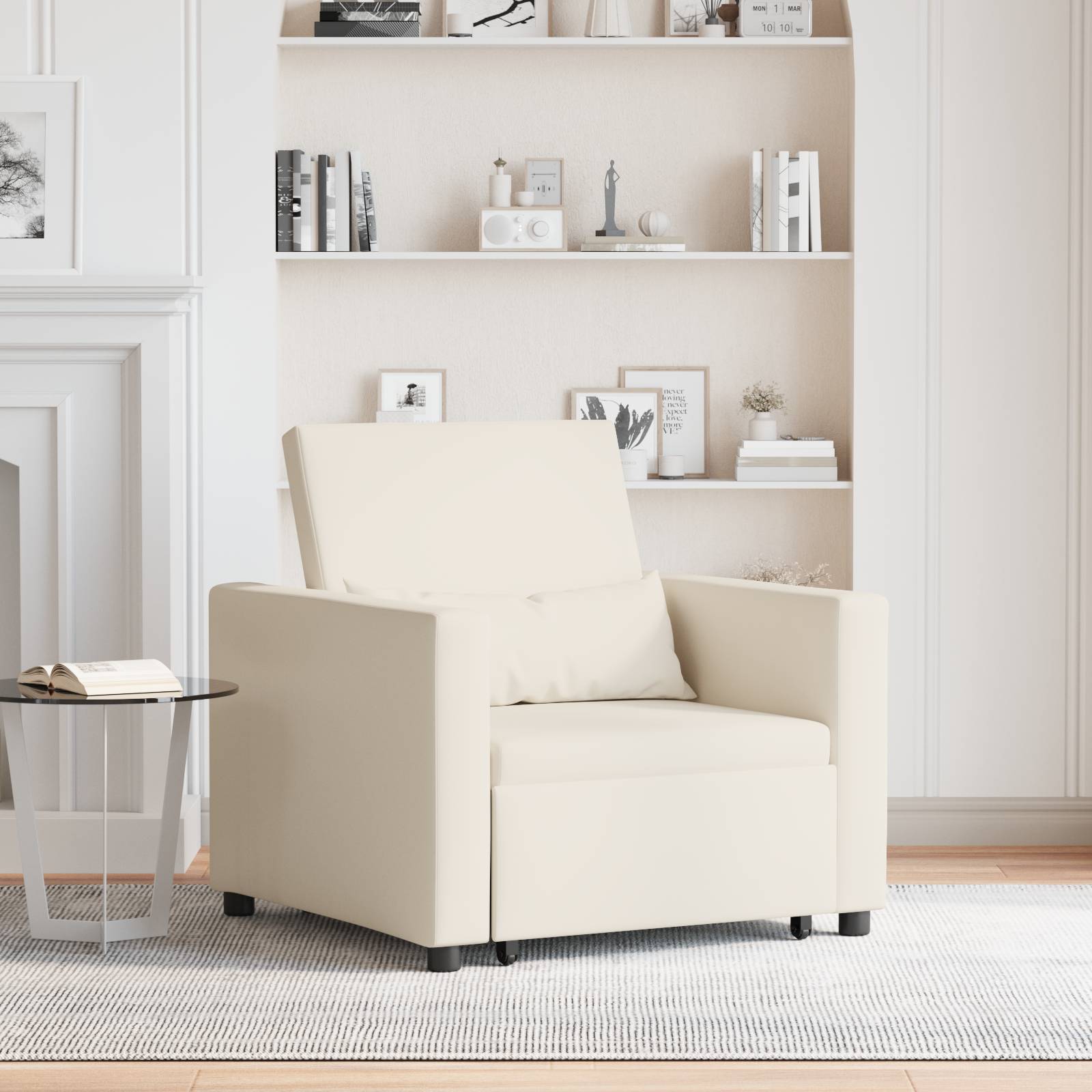 vidaXL 3-in-1 Einzel-Schlafsofa aus umwandelbarem Leinen