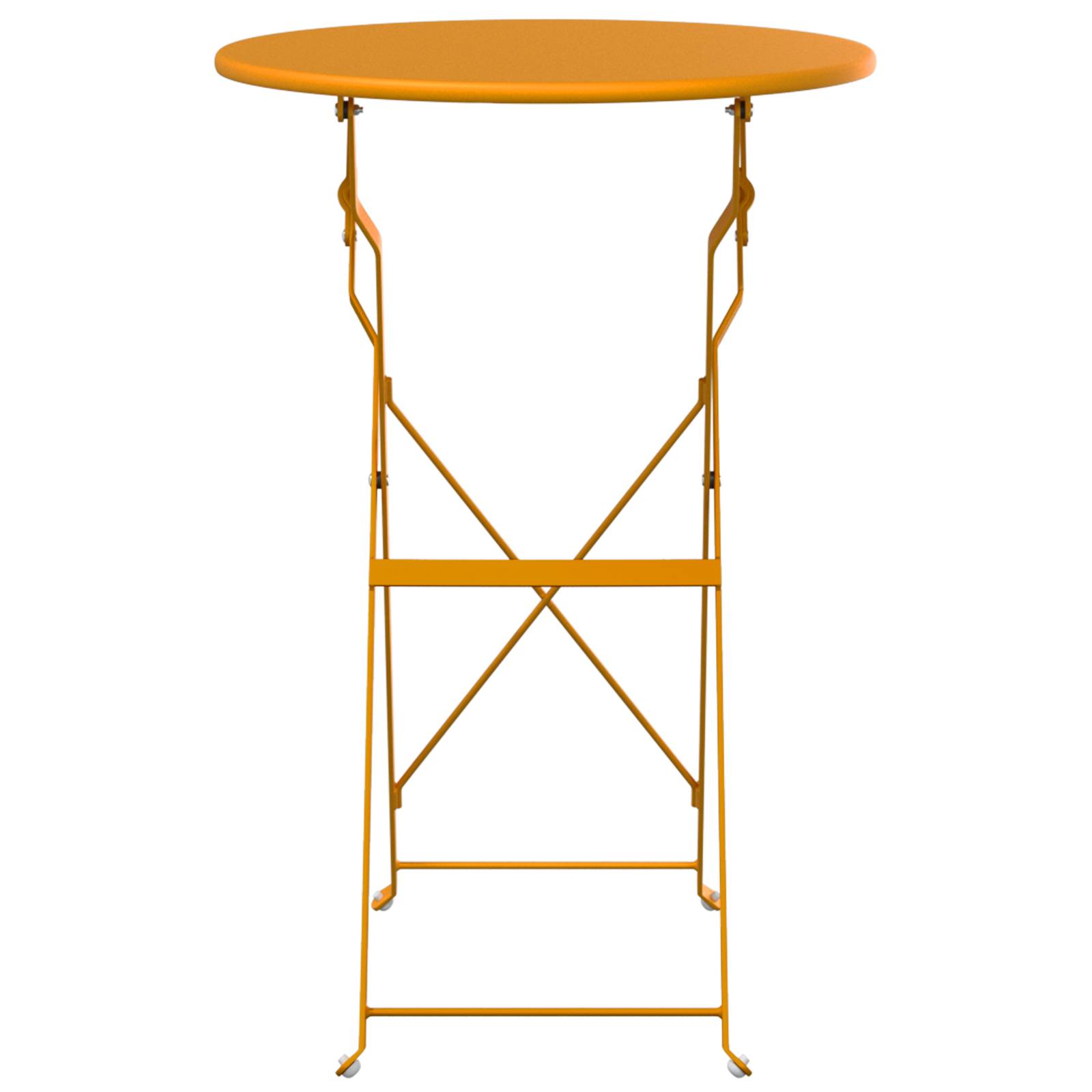 vidaXL Bistrotisch Klappbar Senfgelb Ø50x71 cm Stahl Pulverbeschichtet