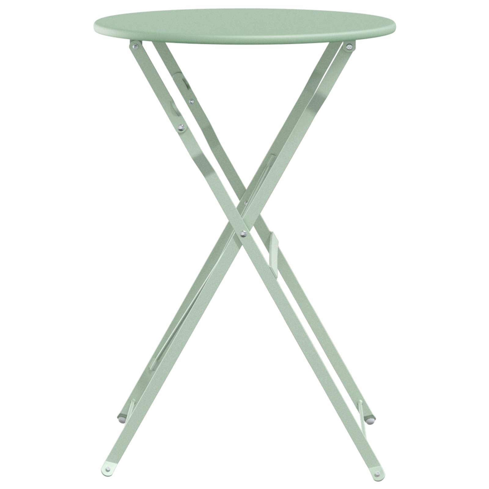 vidaXL Faltbarer Gartentisch Hellmint Ø50x71 cm Stahl
