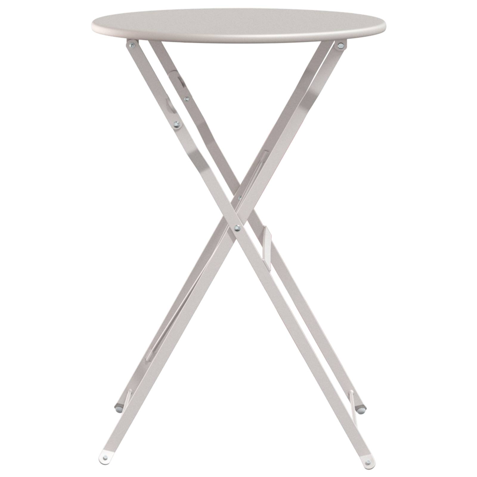 vidaXL Bistrotisch Klappbar Beige Ø50x71 cm Stahl Pulverbeschichtet