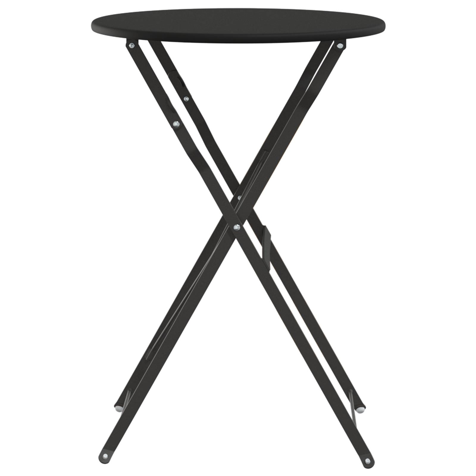 vidaXL Bistrotisch Klappbar Anthrazit Ø50x71cm Stahl Pulverbeschichtet