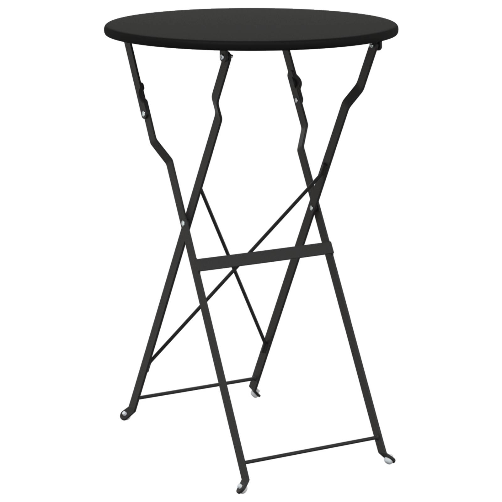 vidaXL Bistrotisch Klappbar Anthrazit Ø50x71cm Stahl Pulverbeschichtet