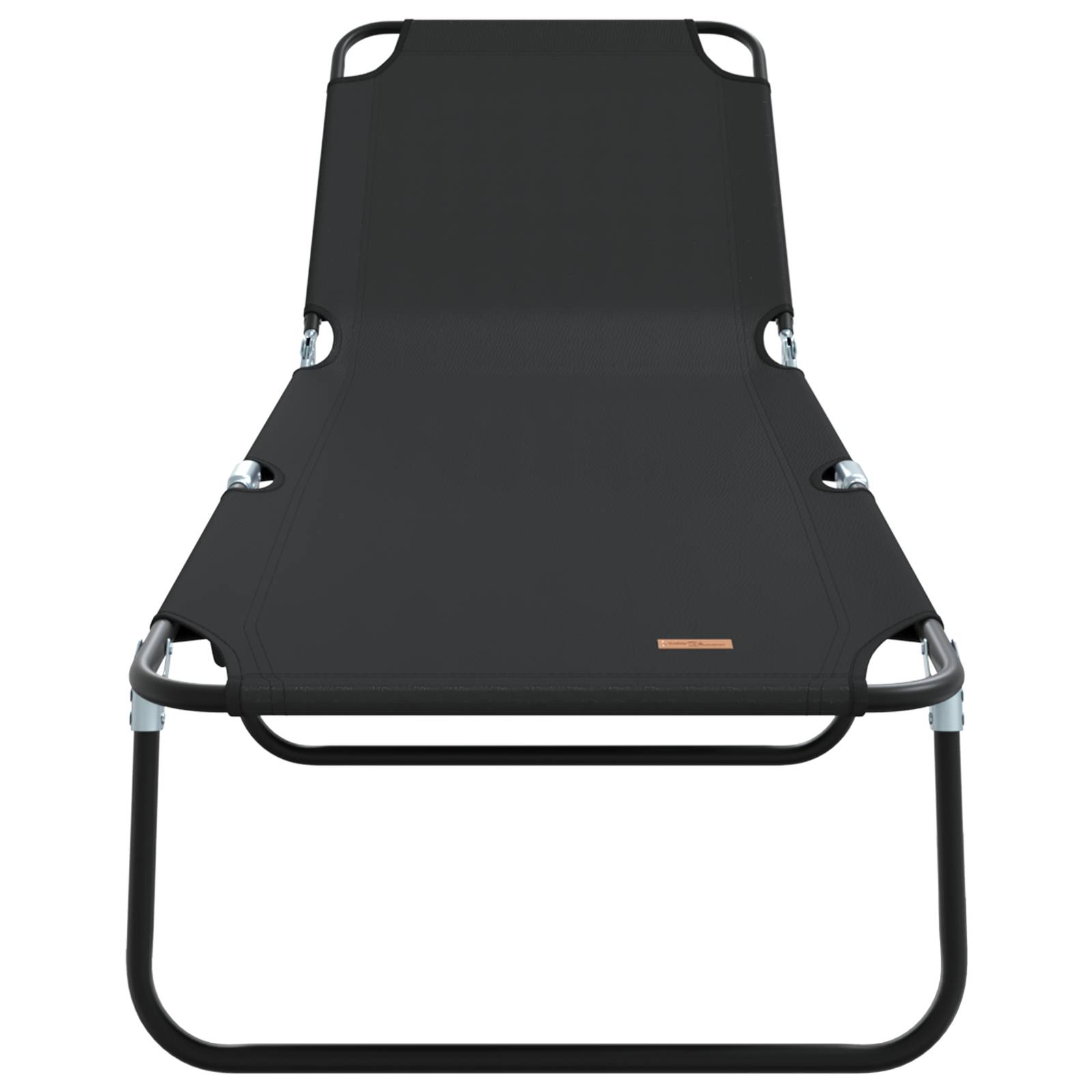 vidaXL Klappliege Tragbar Schwarz 600D Oxford-Gewebe