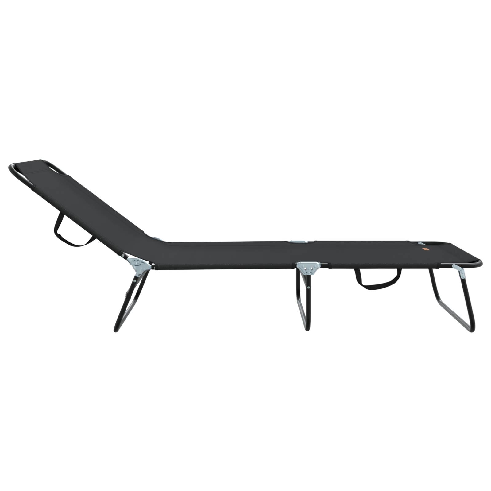 vidaXL Klappliege Tragbar Schwarz 600D Oxford-Gewebe