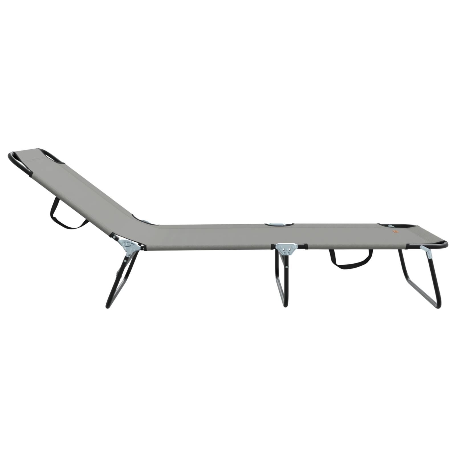 vidaXL Klappliege Tragbar Grau 600D Oxford-Gewebe