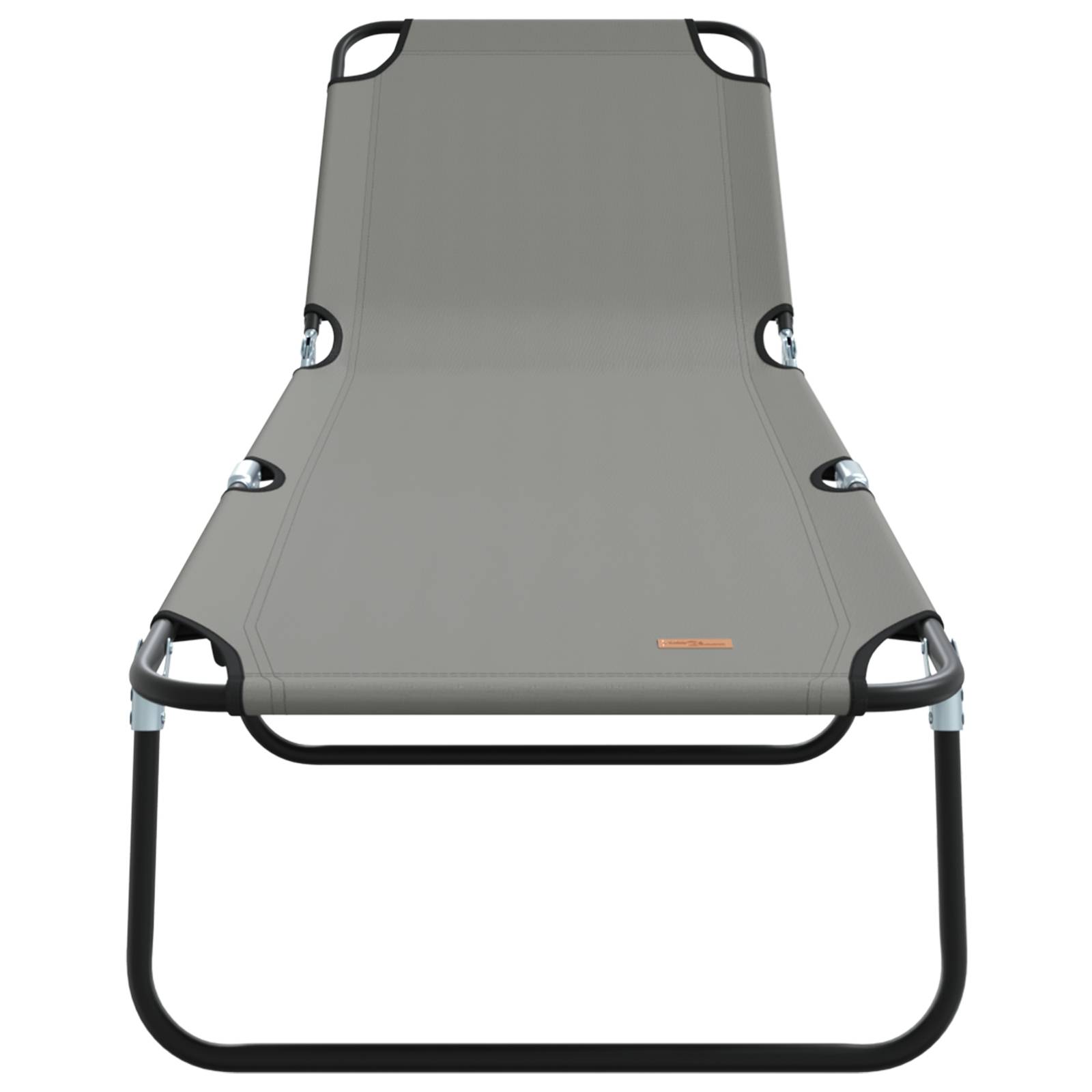 vidaXL Klappliege Tragbar Grau 600D Oxford-Gewebe