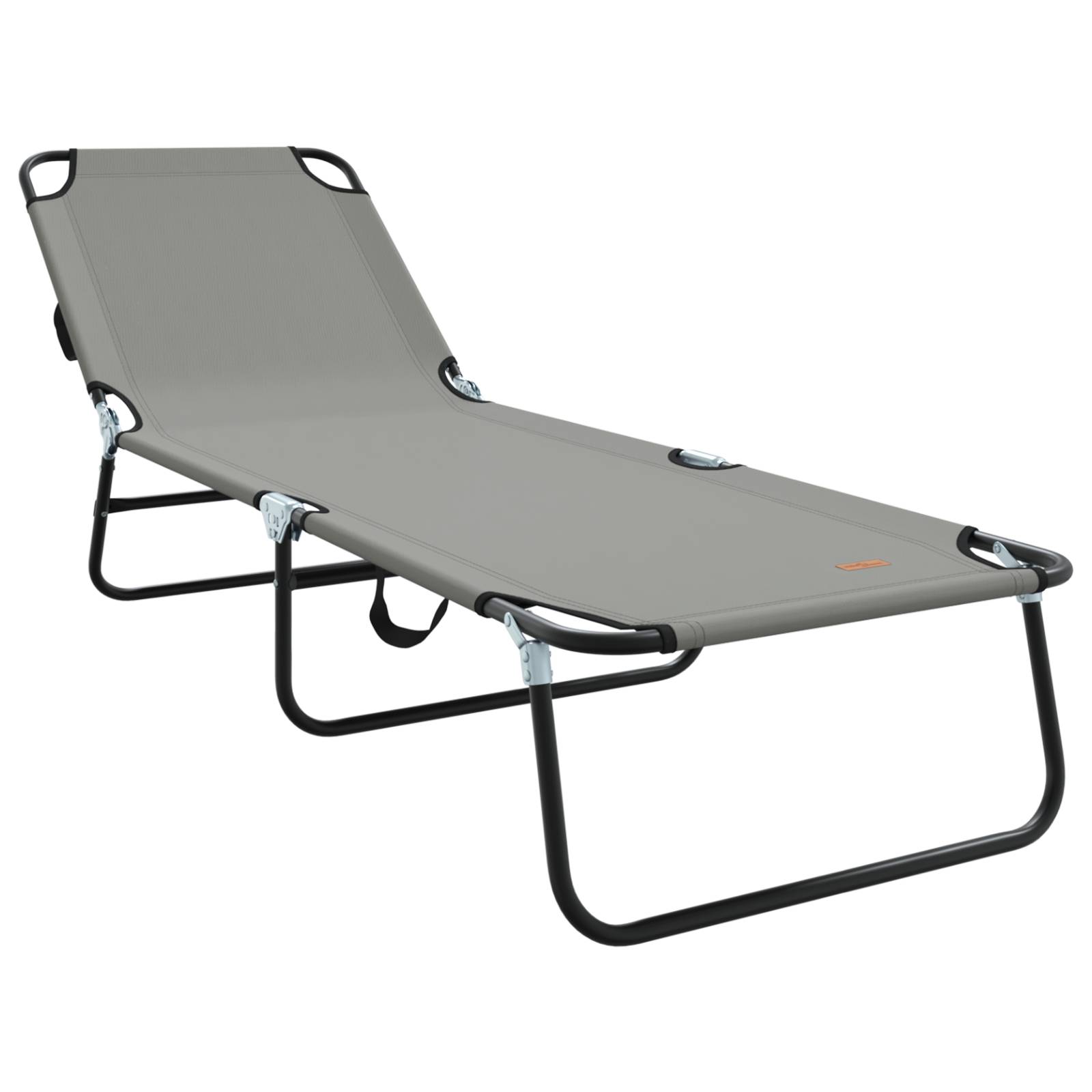 vidaXL Klappliege Tragbar Grau 600D Oxford-Gewebe