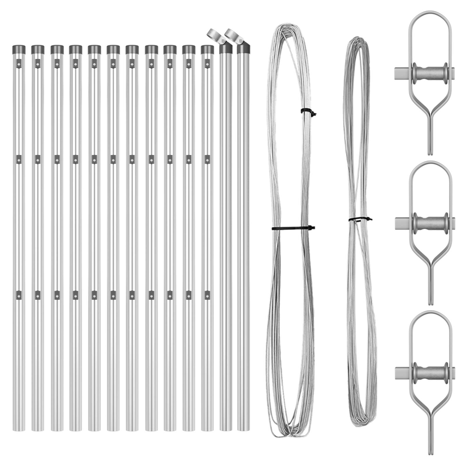 vidaXL Zaunpfosten 13 Stk. Ø32 mm 120 cm Verzinkter Stahl
