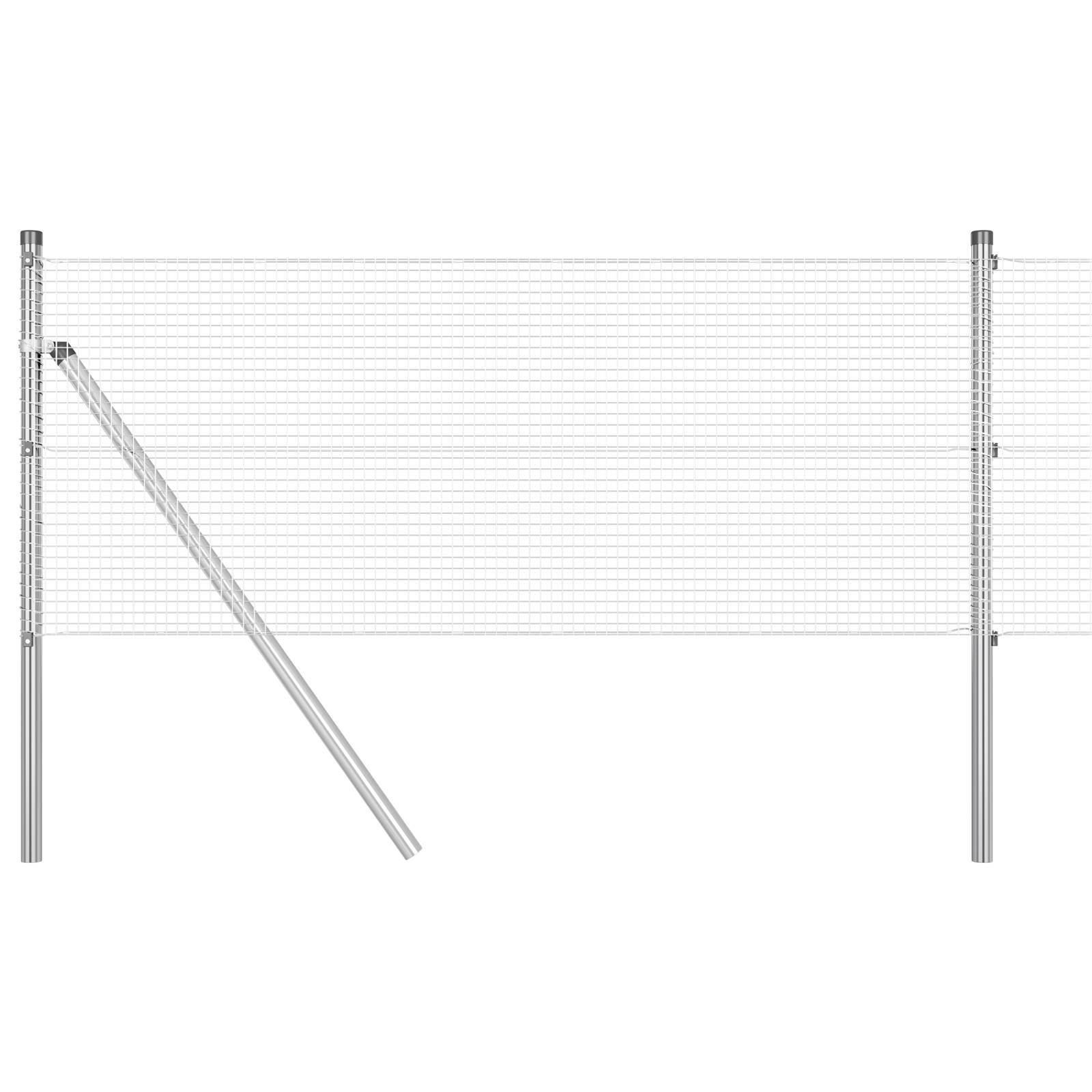 vidaXL Geschweißter Drahtzaun 0.8x100 m galvanisierter Stahl