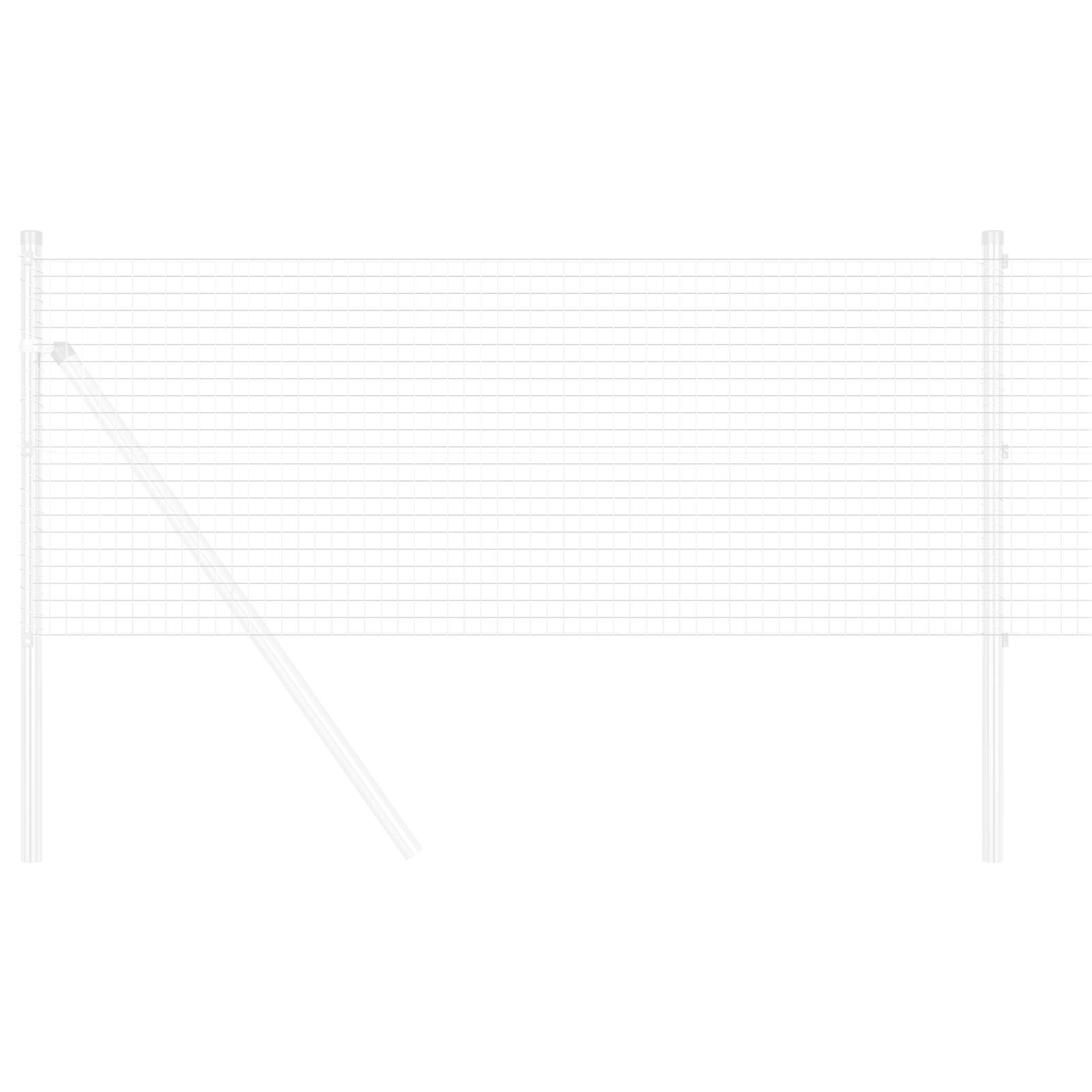 vidaXL Schweißdrahtzaun 0.4x25 m Verzinkter Stahl