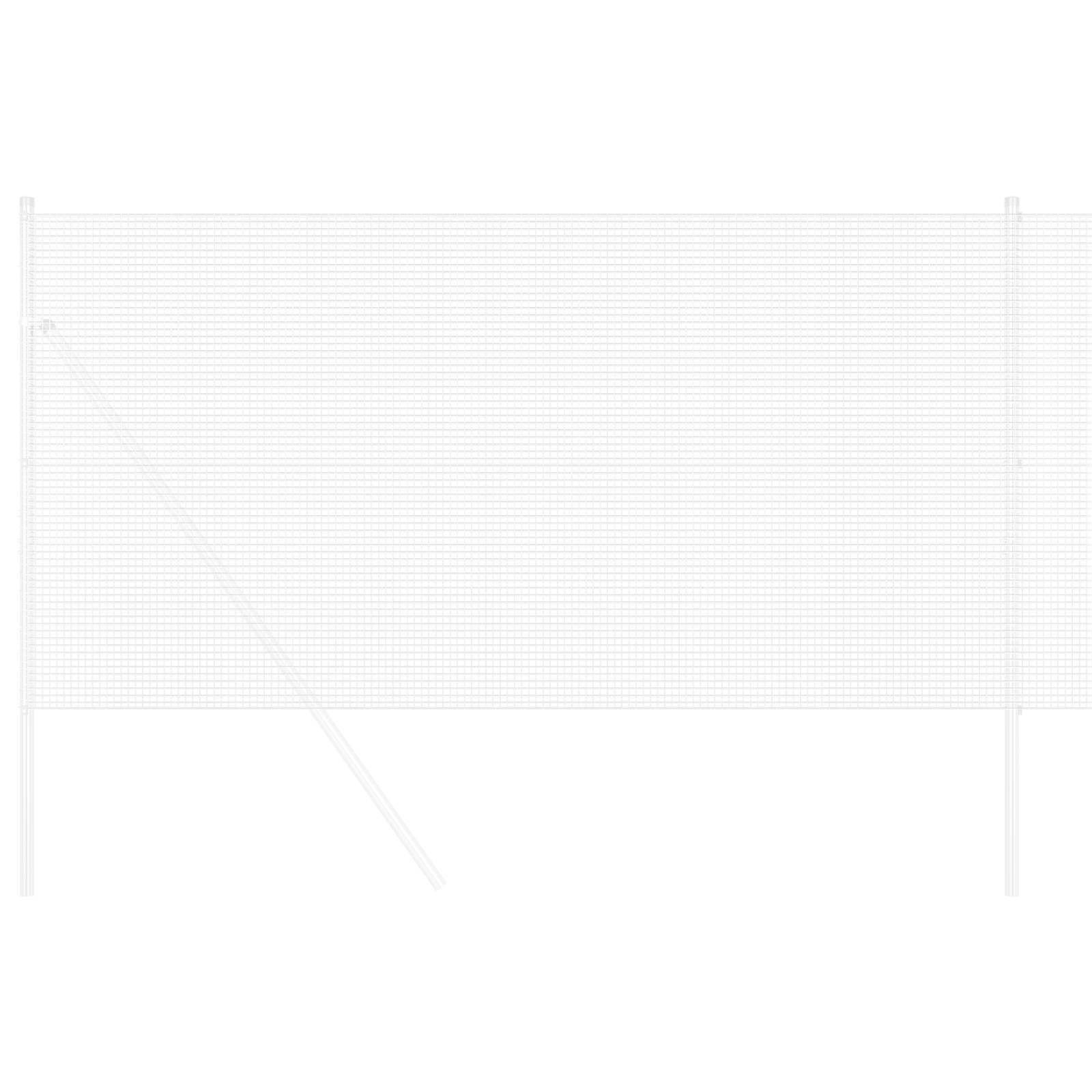 vidaXL Schweißdrahtzaun 1,4x25 m Feuerverzinkter Stahl