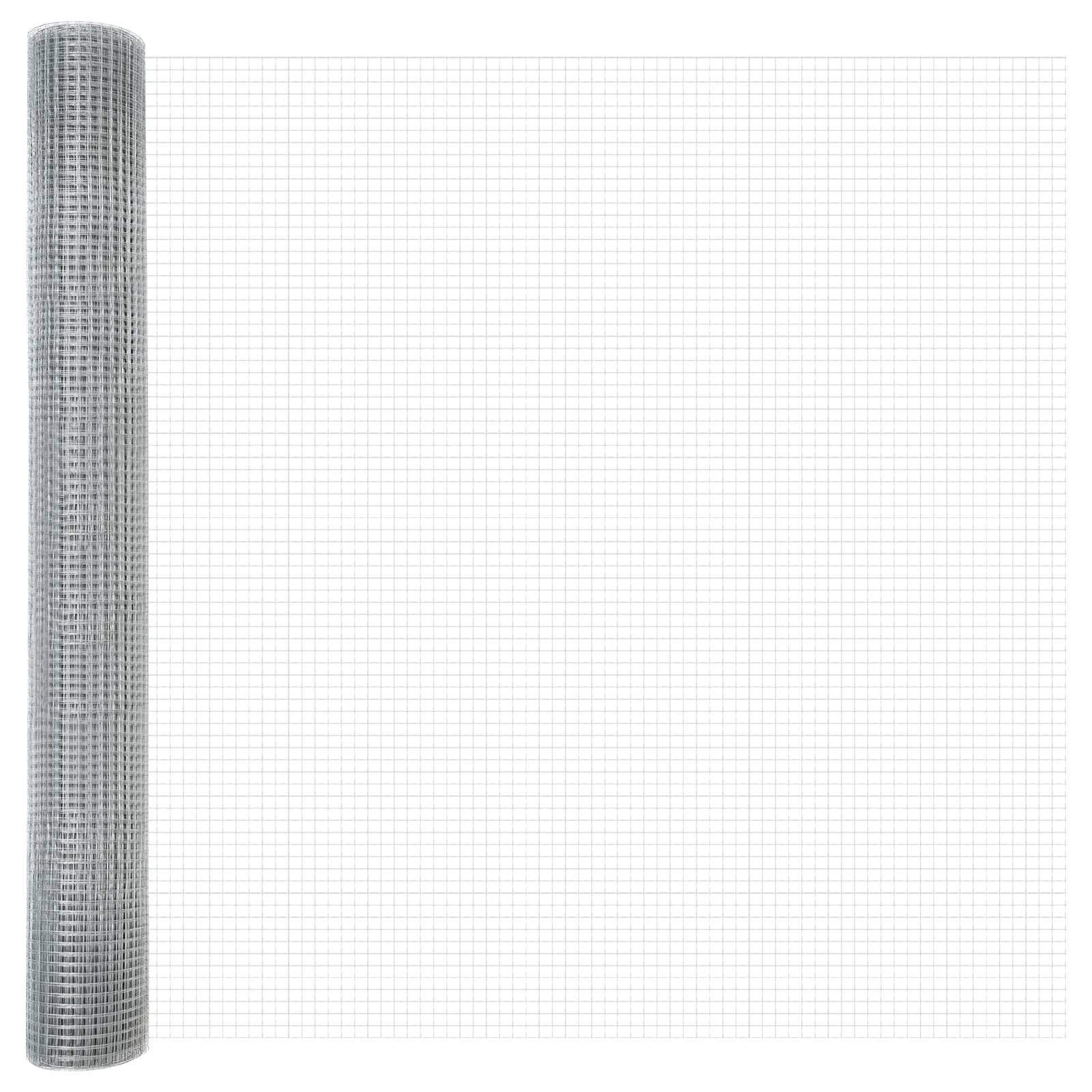 vidaXL Schweißdrahtzaun 1,4x25 m Galvanisierter Stahl