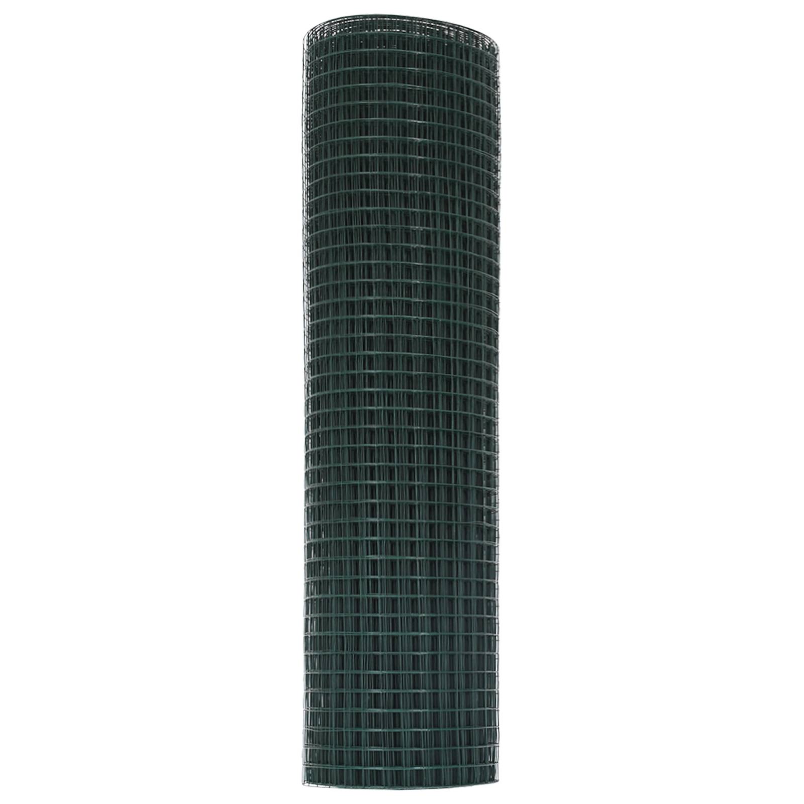vidaXL grüner Schweißdrahtzaun 0,4 x 10 m aus Stahl