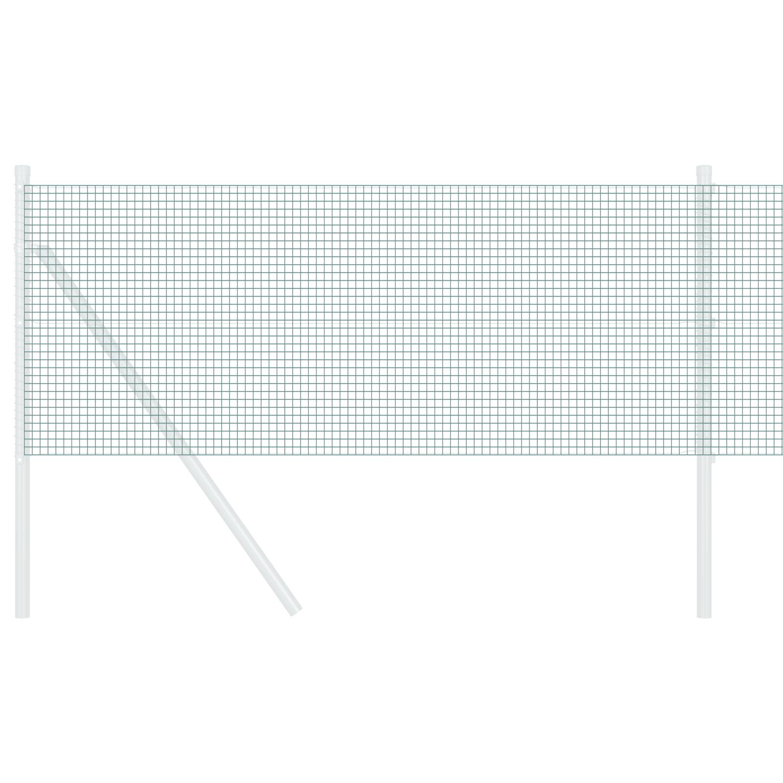 vidaXL Schweißdrahtzaun Grün 0.8x10 m Stahl