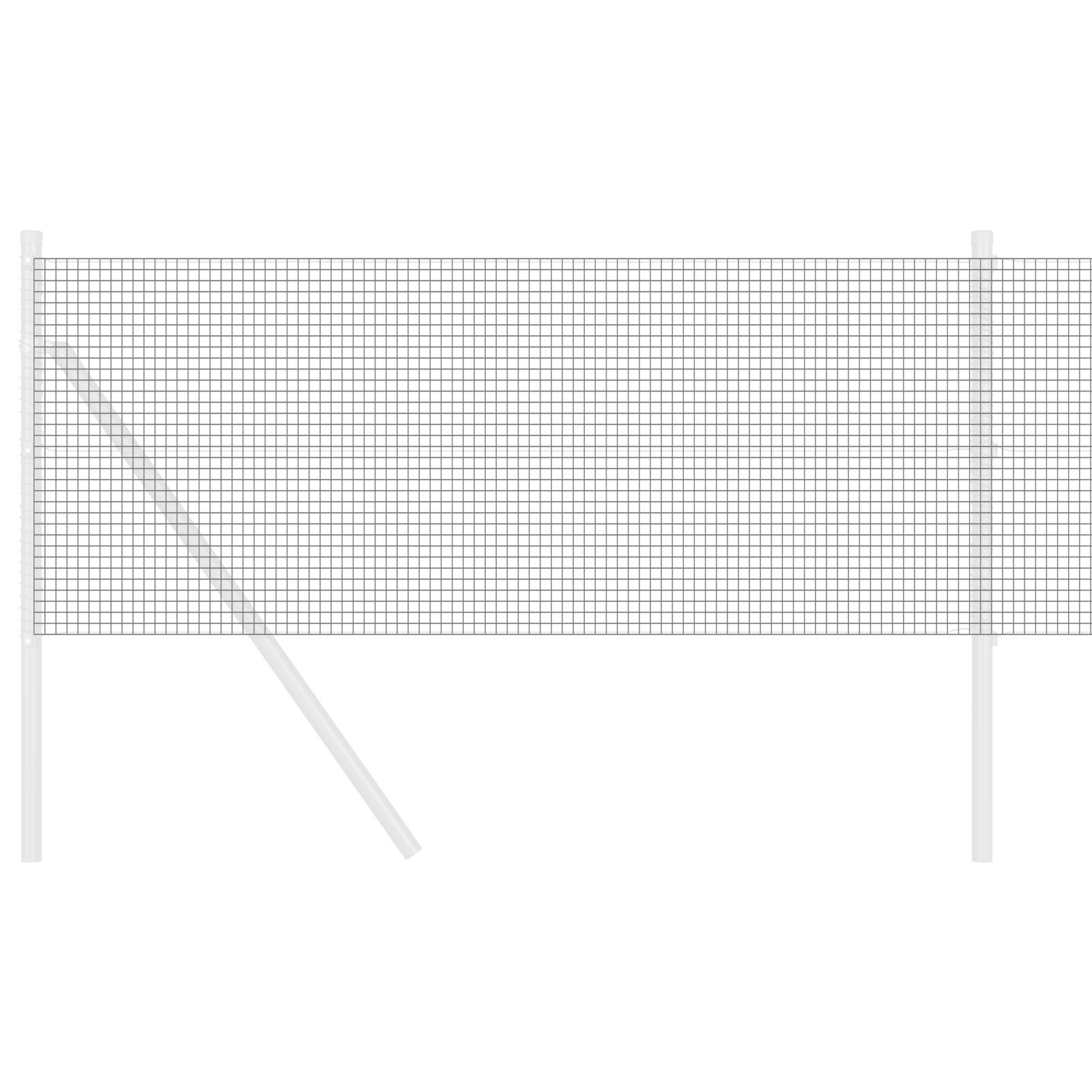 vidaXL Schweißdrahtzaun Grau 0,4x50 m