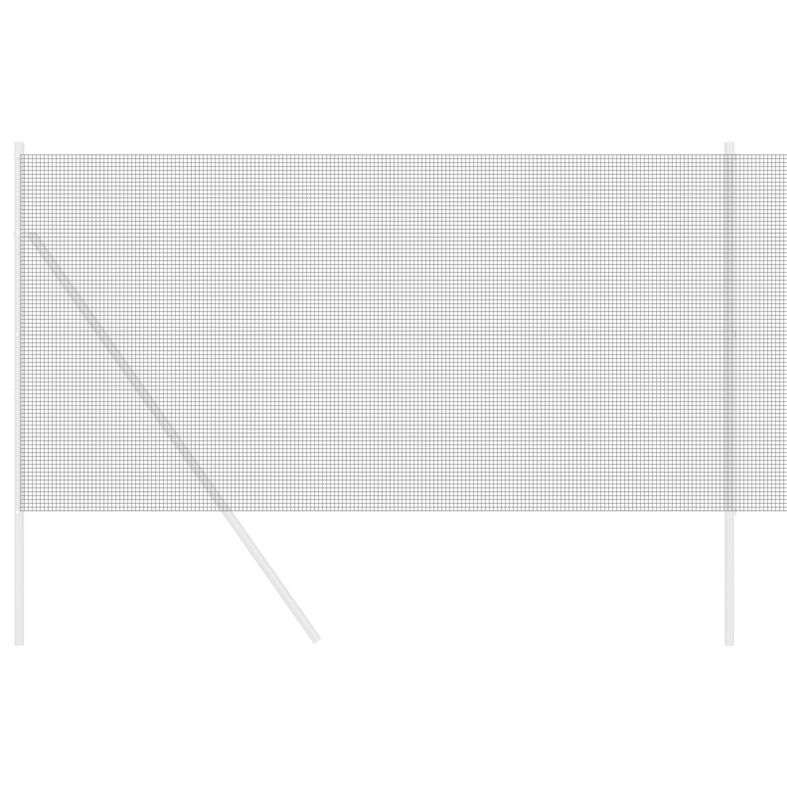 vidaXL Geschweißter Drahtzaun Grau 1,2x25 m Stahl