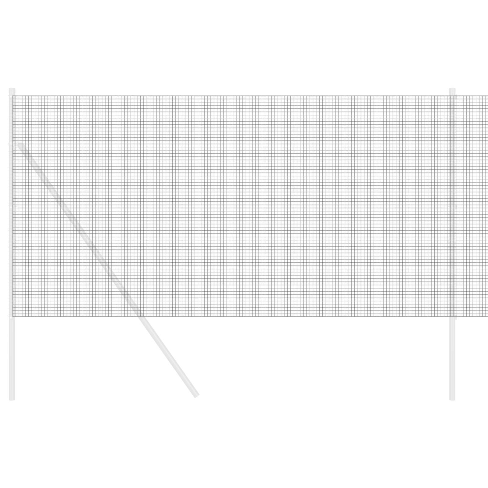 vidaXL Schweißdrahtzaun Grau 1,2x10 m Stahl