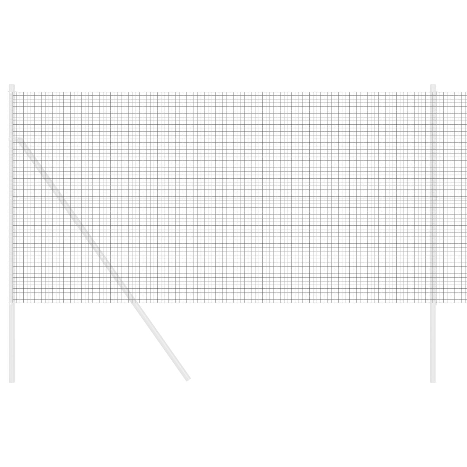 vidaXL Geschweißter Drahtzaun Grau 1x50 m Stahl