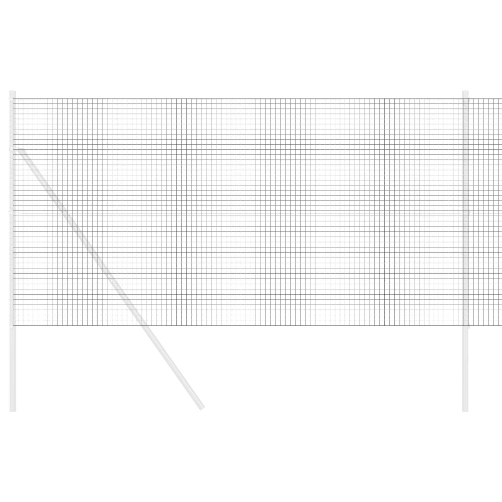 vidaXL Geschweißter Drahtzaun Grau 1.2x25 m Stahl