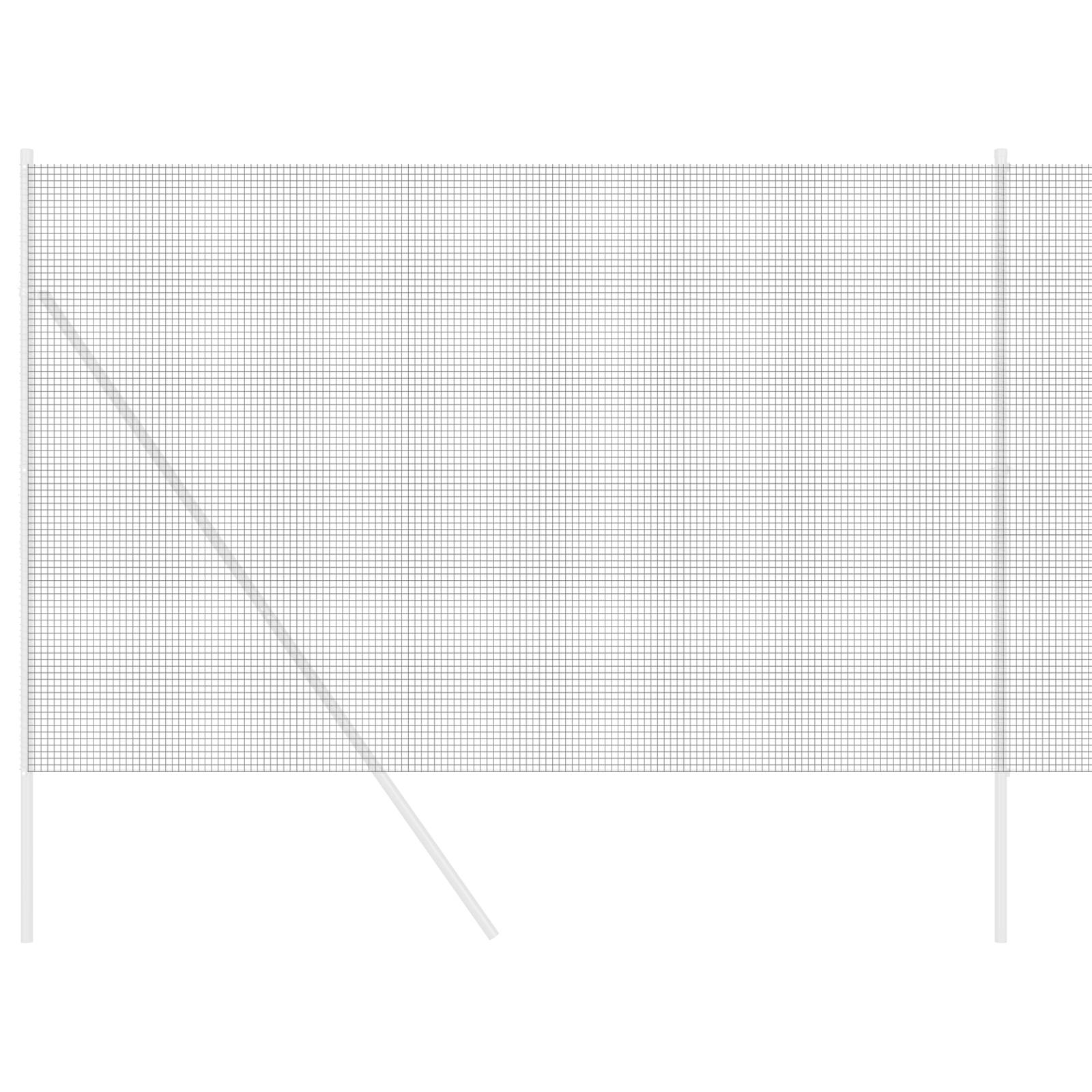 vidaXL Schweißzaun Grau 1.6x10 m Stahl