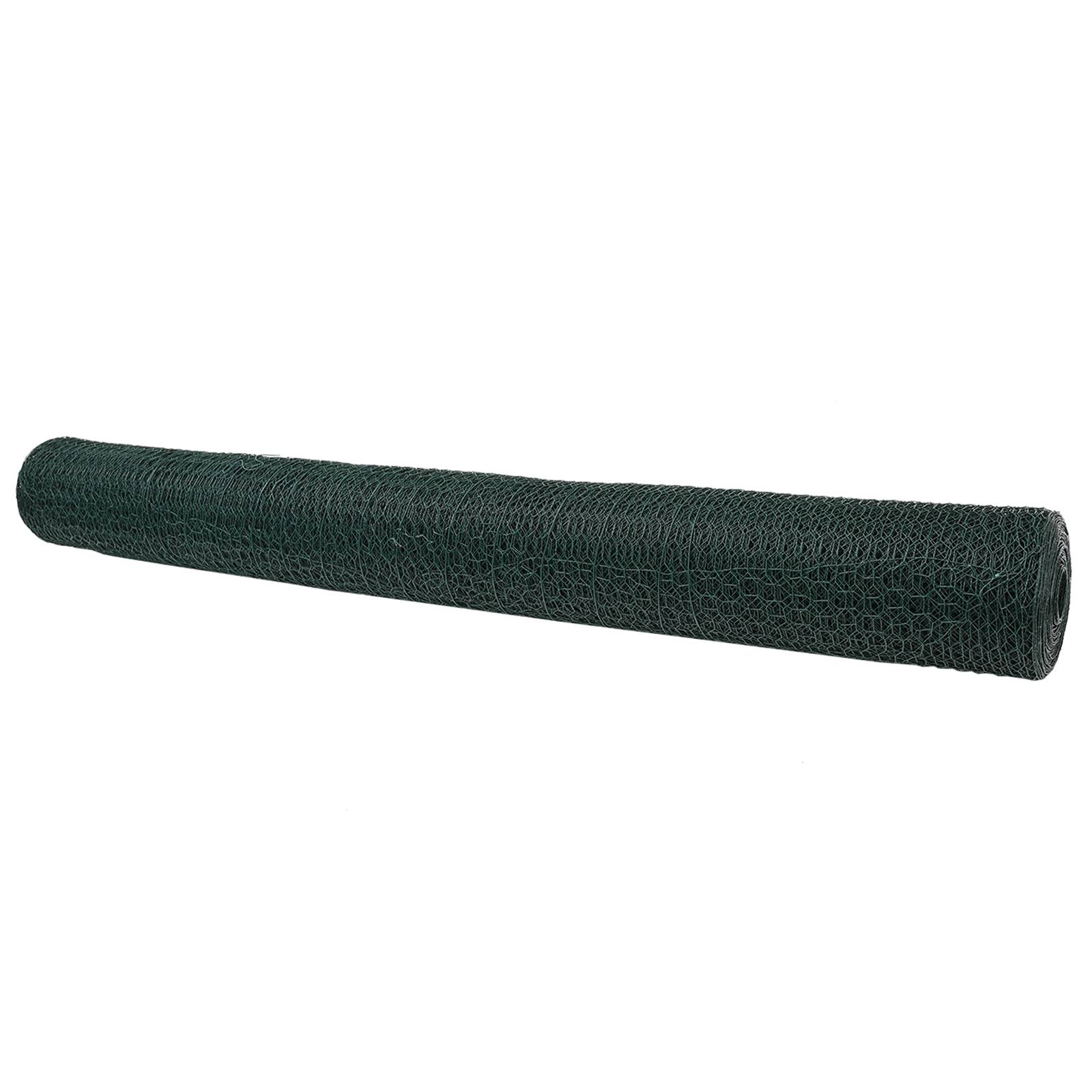 vidaXL Sechseckzaun Grün 1.4x10 m Stahl