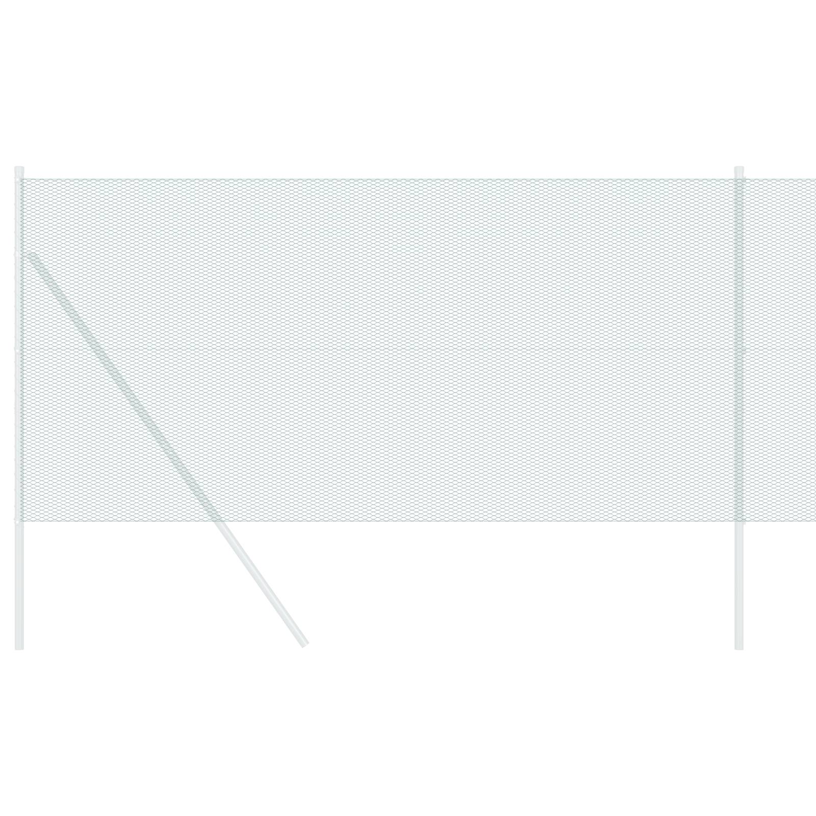 vidaXL Sechseckzaun Grün 1x50 m Stahl